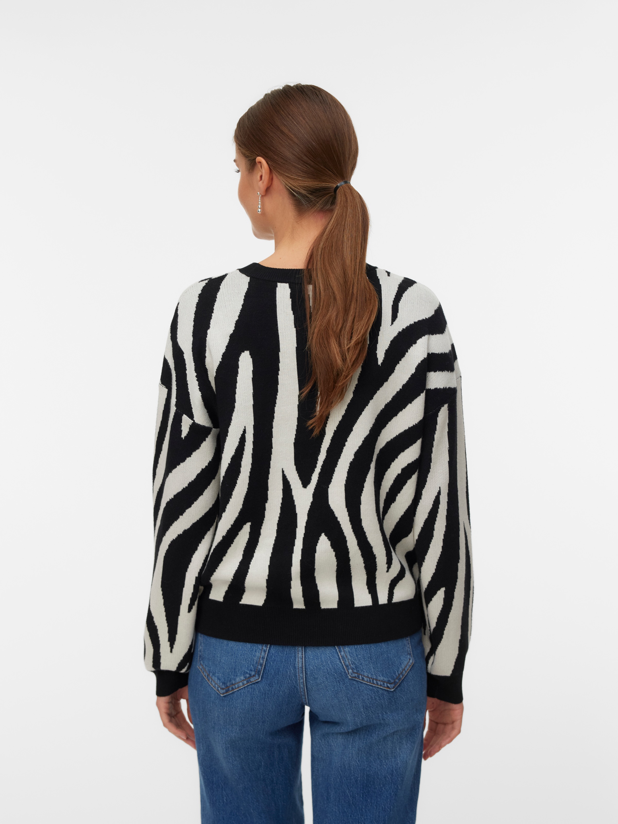 Vero Moda Strickpullover "VMSILJEANIMAL LS O-NCK PULLOVER GA NOOS" günstig online kaufen