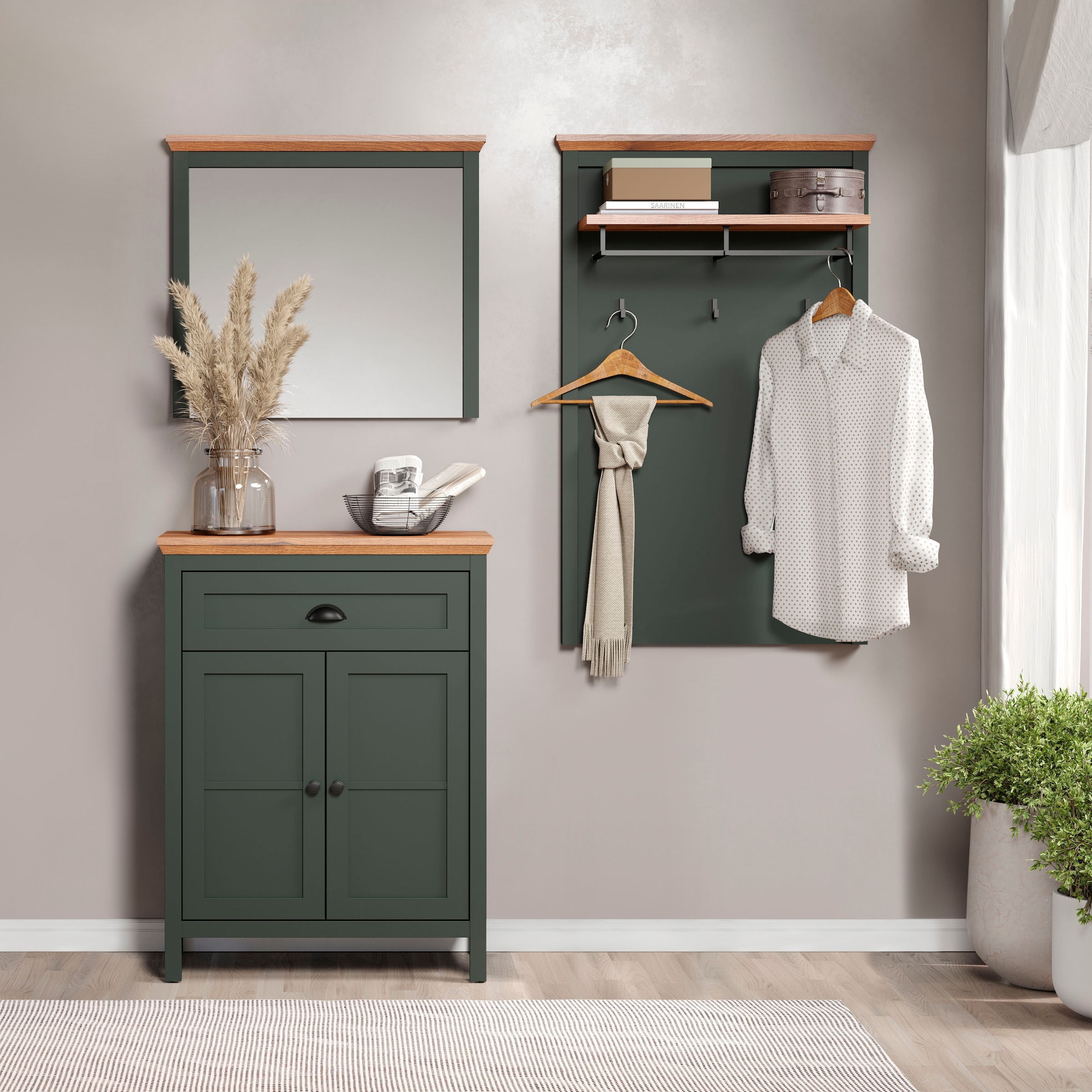 Home affaire Garderoben-Set "Vienna" 3 tlg. Garderobenmöbel - Schuhkommode, günstig online kaufen