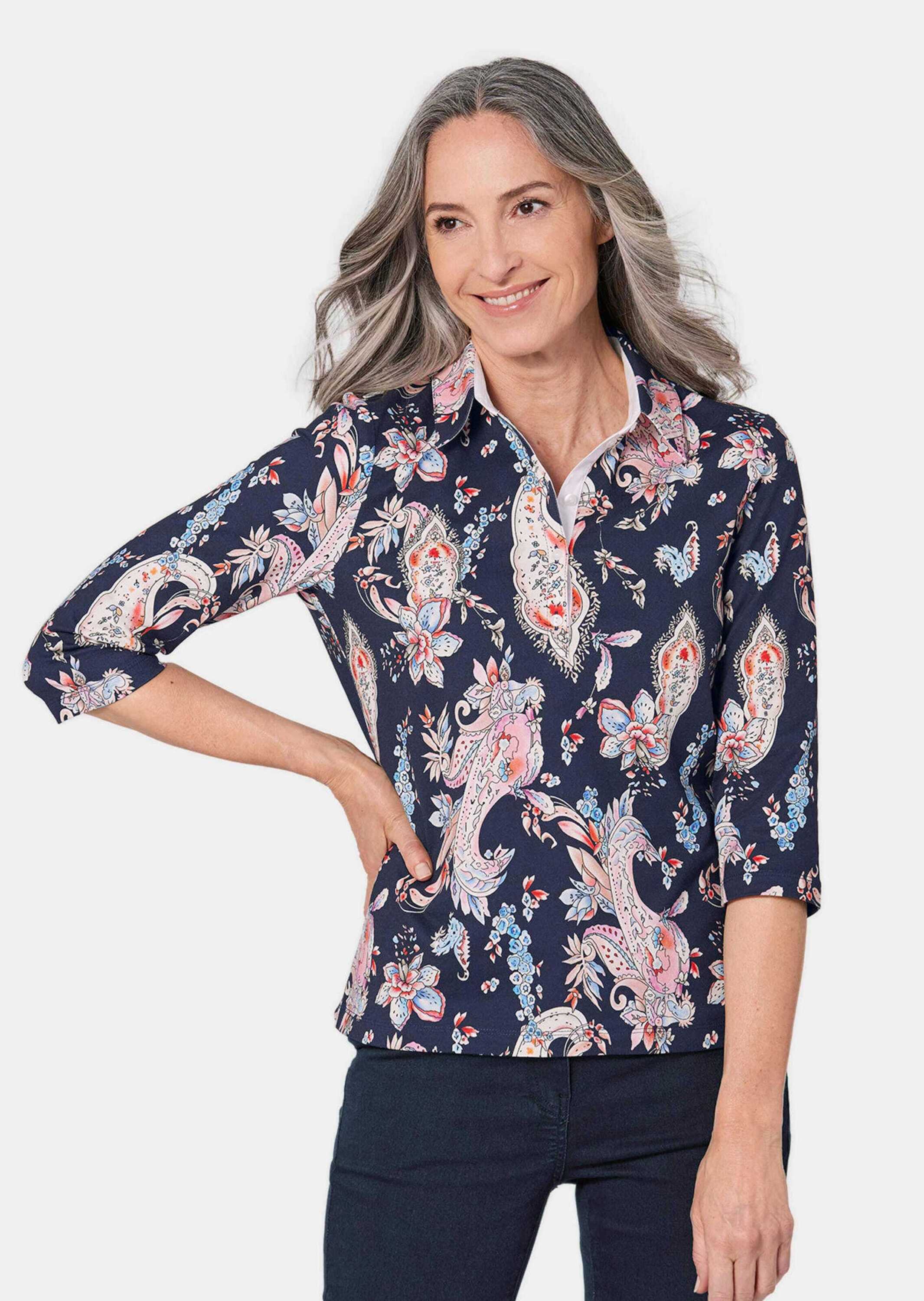 Thumbnail - GOLDNER Poloshirt "Pikee-Druckpoloshirt" Ohne