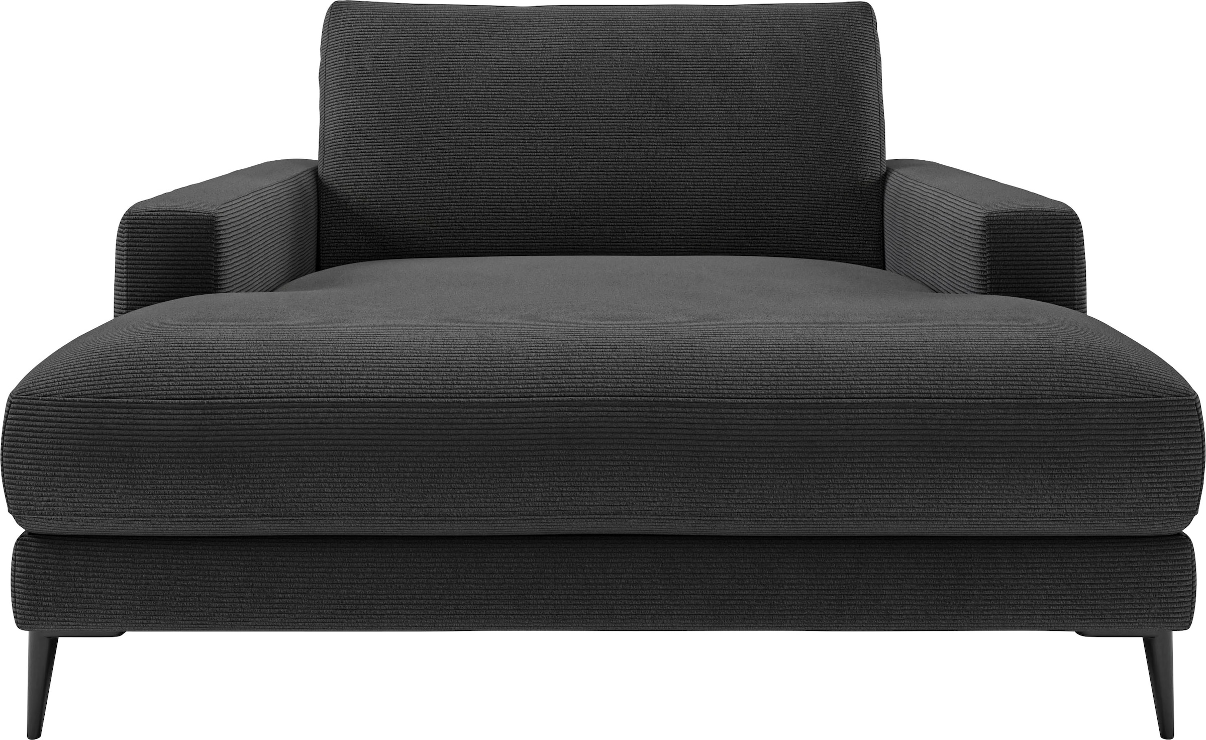Chaiselongue HOME AFFAIRE, B:132cm H:84cm T:170cm, grau, 95% Polyester, 5% Nylon, Sofas, "Downtown Loungemöbel zum Relaxen, B/T/H: 132/170/84 cm",