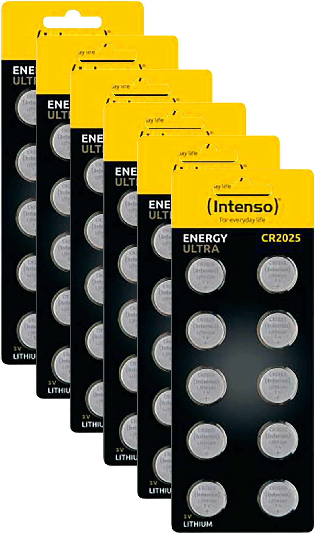 Intenso Knopfzelle »Lithium-Knopfzellen-Set CR2025, 60er-Set«, (6 St.)