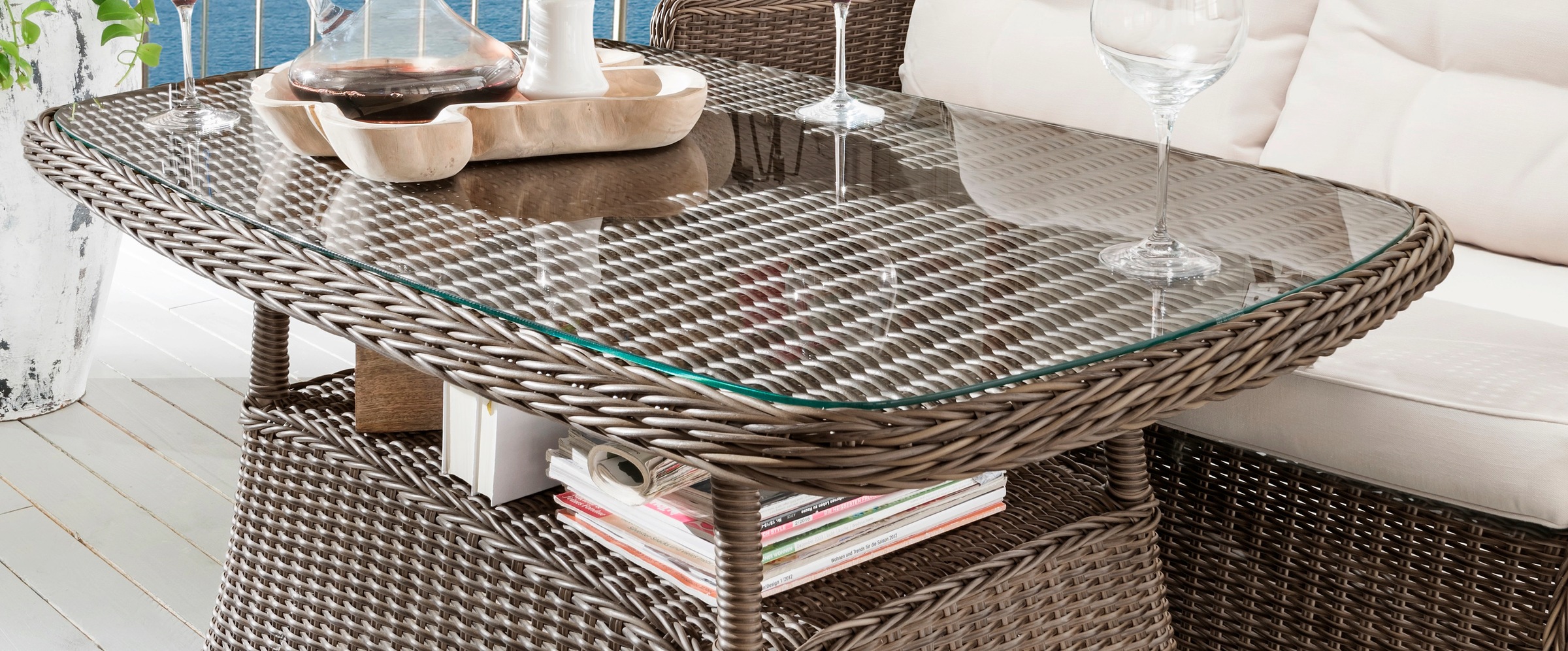 Destiny Gartentisch »CASA MERANO«, Aluminium, Polyrattan