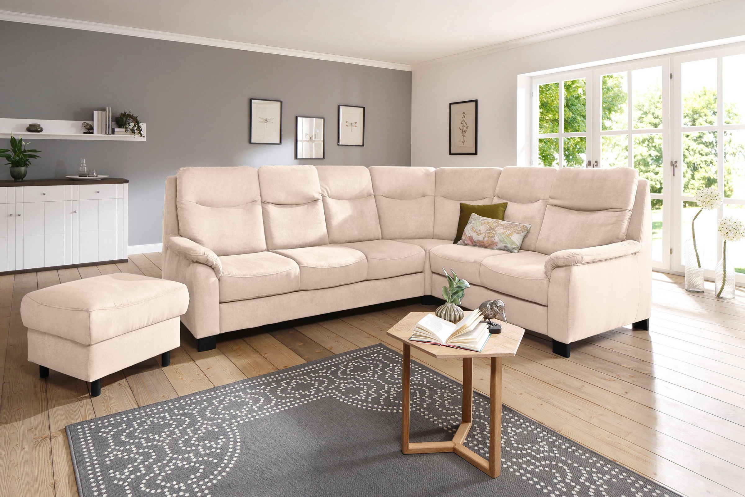 OTTO home Ecksofa "Boccaccio L-Form" mit Federkern, incl. Kopfteilverstellung, wahlweise Schlaffunktion