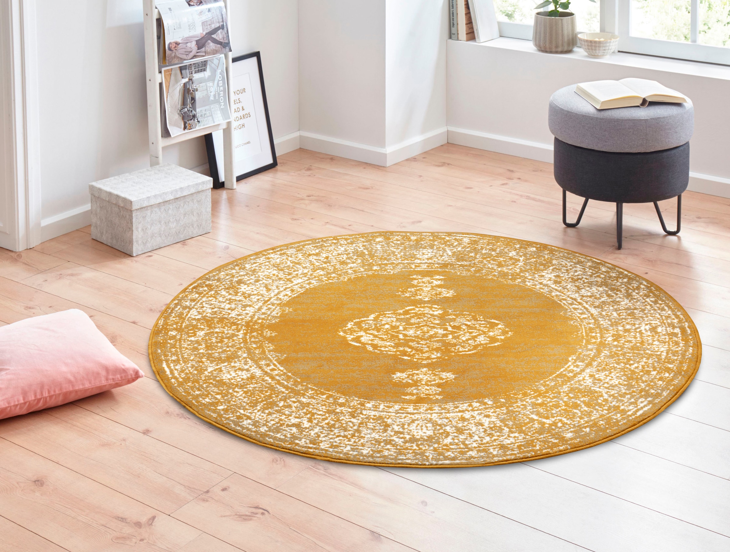 HANSE Home Teppich »Meridional«, rund, 9 mm Höhe, Orientalisch, Orient, Kurzflor, Wohnzimmer, Schlafzimmer, Vintage
