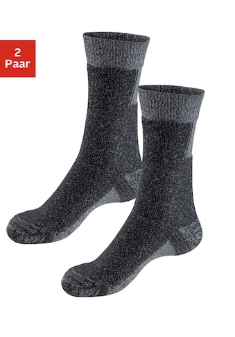 Wandersocken, (2 Paar), mit extra Stützfunktion und Polsterung