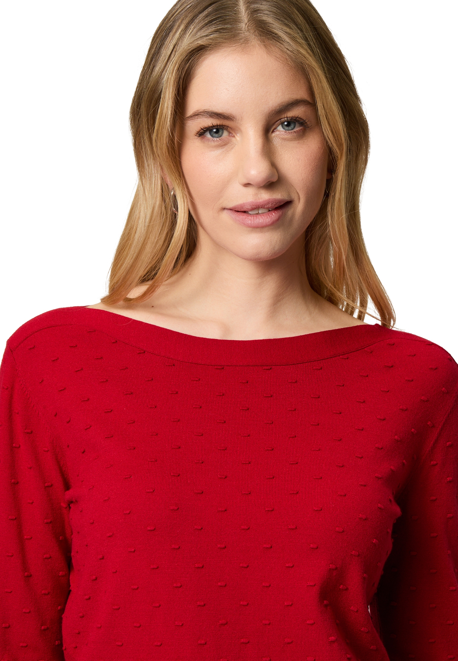 Zero Strickpullover »zero Pullover mit Punktstickerei«, (1 tlg.), weiteres Detail