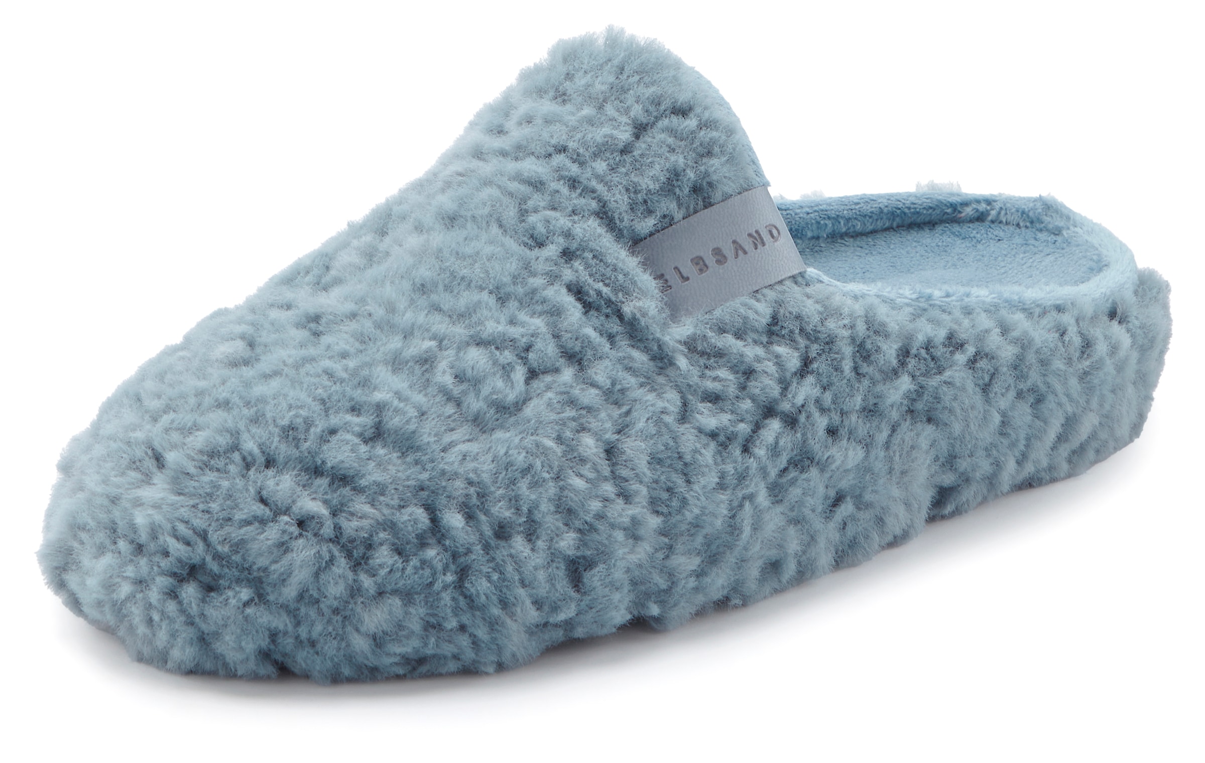 Elbsand Hausschuh, Pantolette, Pantoffel, Mule, Sandale, kuscheliges Fellimitat