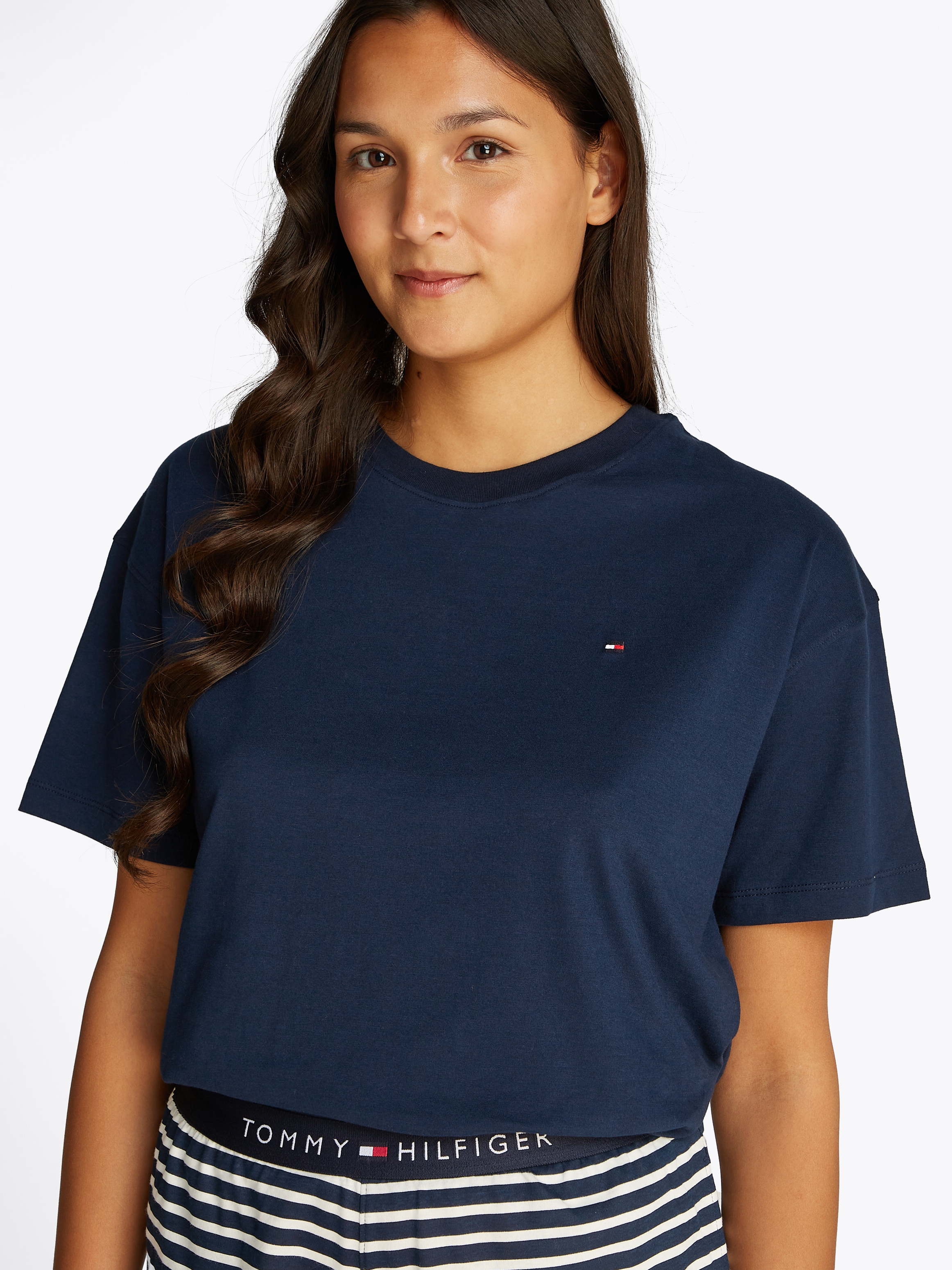 Tommy Hilfiger Underwear Pyjama »SS PRT PJ SHORT SET«, (Set, 2 tlg., 2tlg), mit Muster, Logo