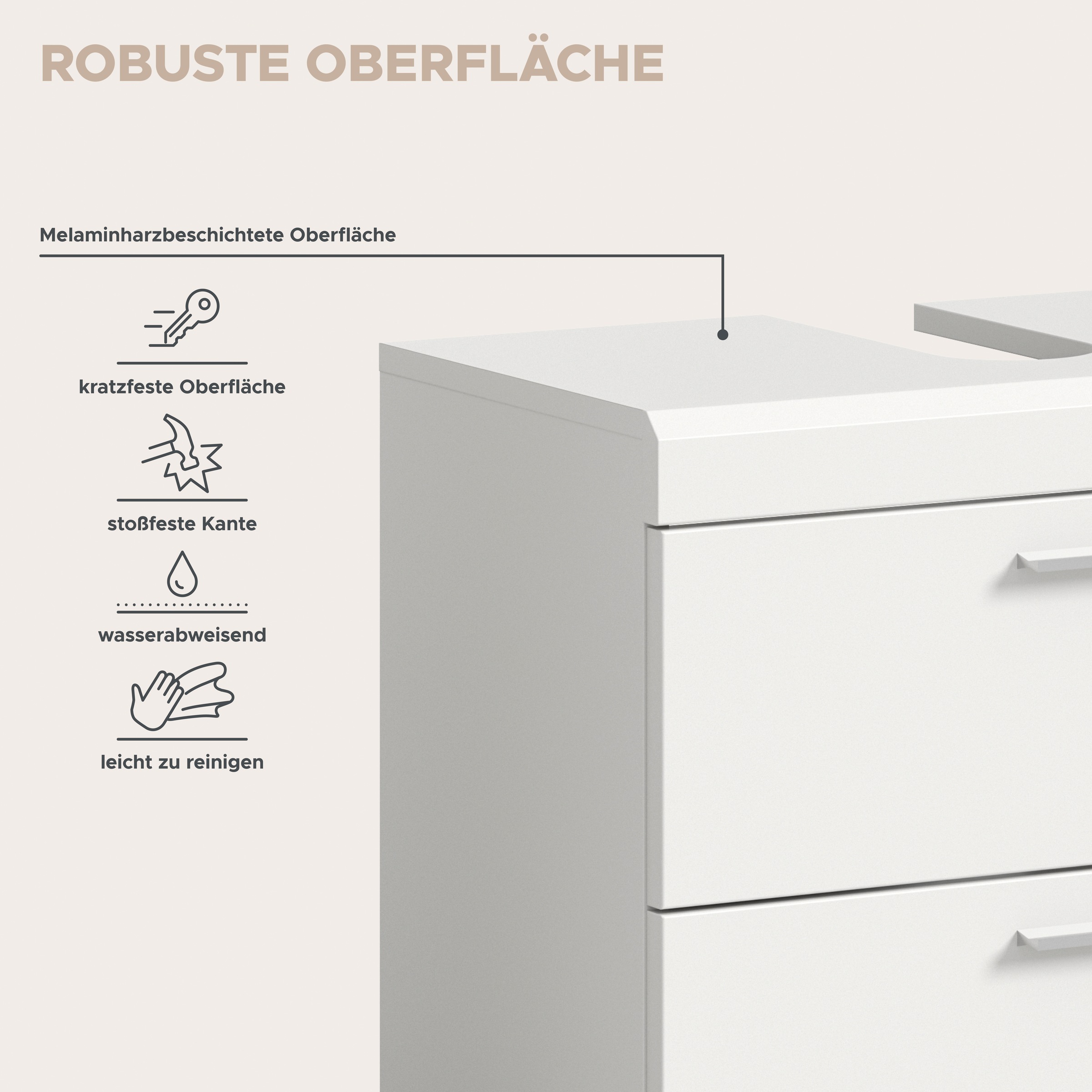 welltime Badmöbel-Set »SIENA, 5 teilig, bestehend aus:« Set, TOPSELLER!, 5 Stk. tlg.