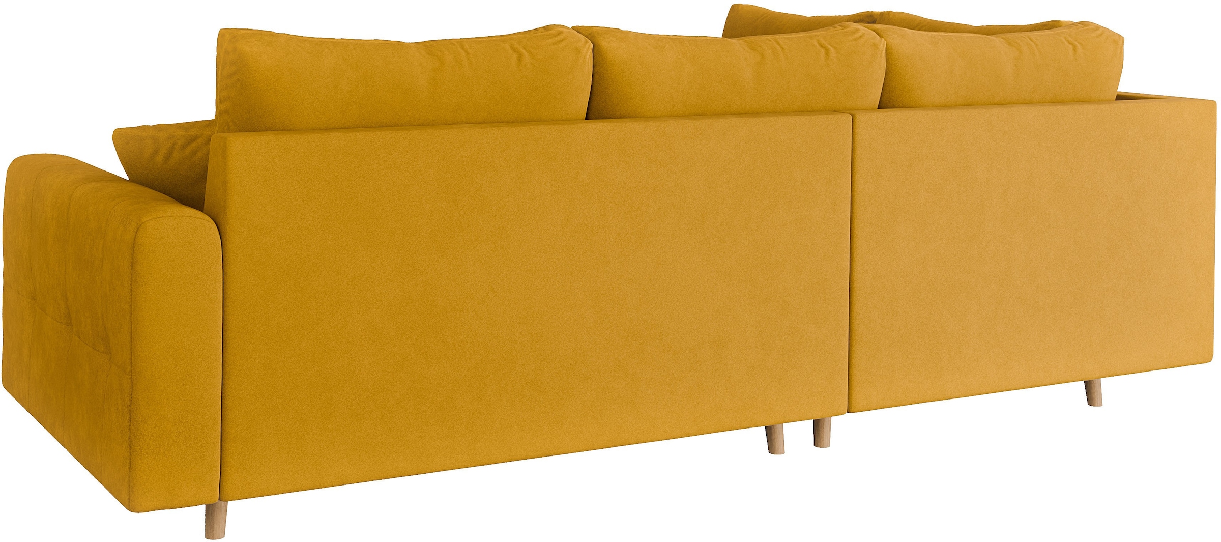 Home affaire Ecksofa »CHARRE L-Form mit Ottomane, Maße B/T/H: 231/161/81 cm«, feine Steppung, lose Rücken- und Zierkissen, auch in Cord und Bouclé