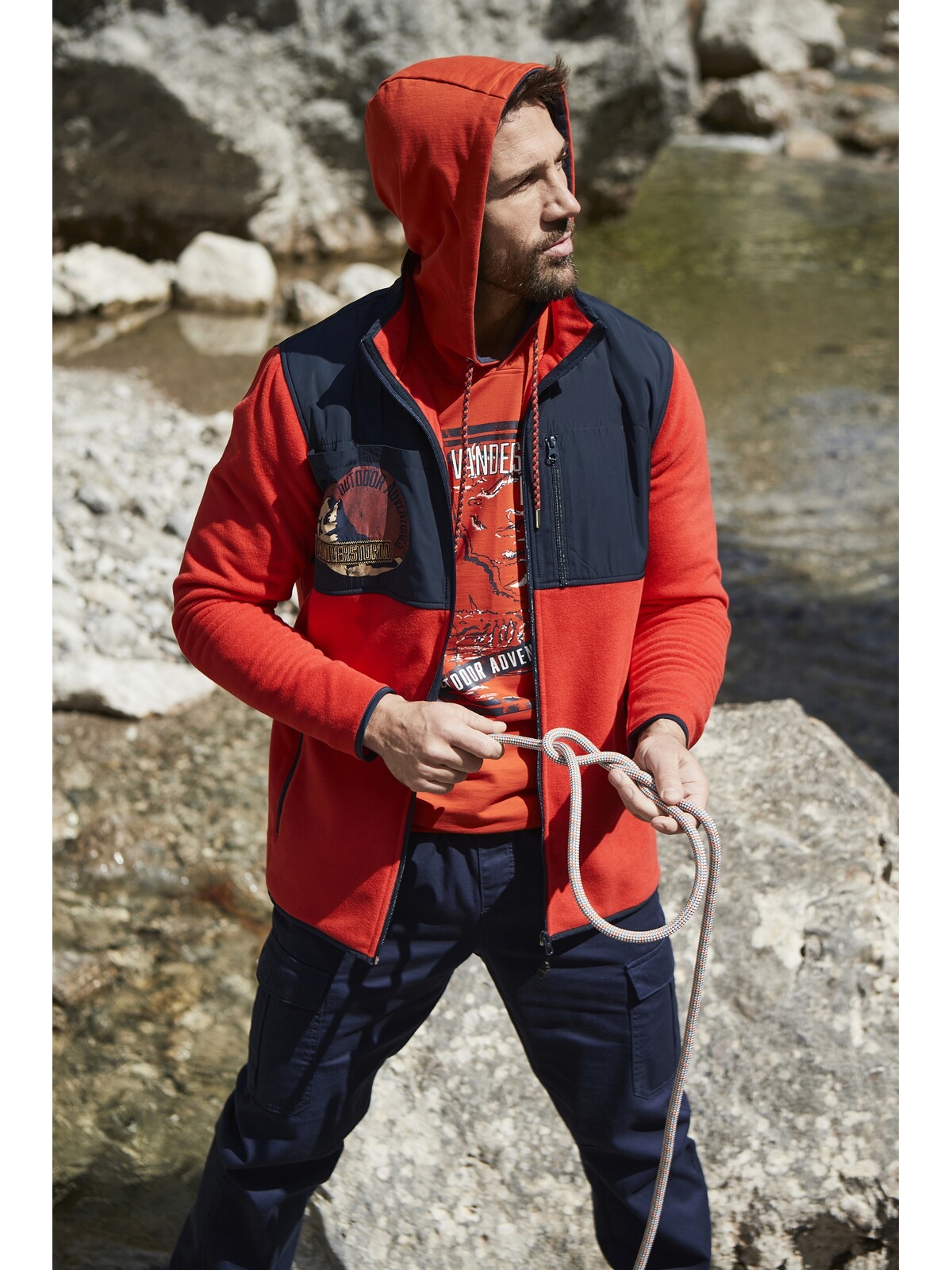 Jan Vanderstorm Sweatjacke »Fleecejacke ELIUS«
