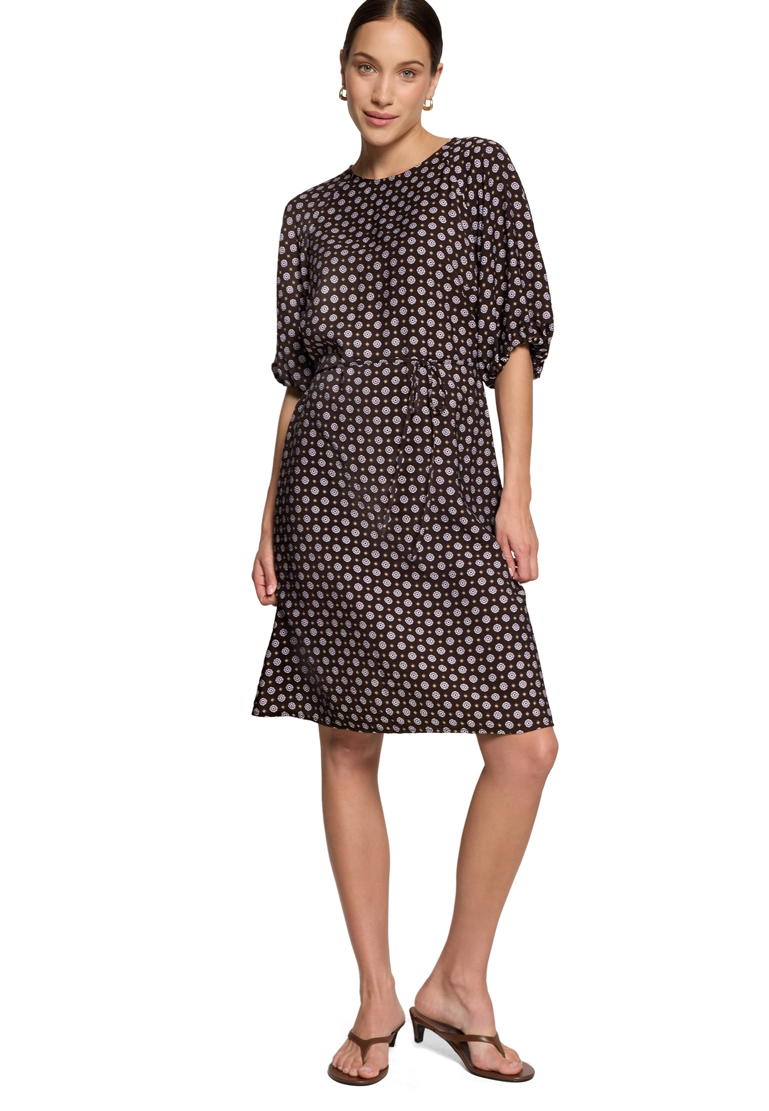 Zero Druckkleid »Damen mit Bindegürtel« Ohne Tasche Material
