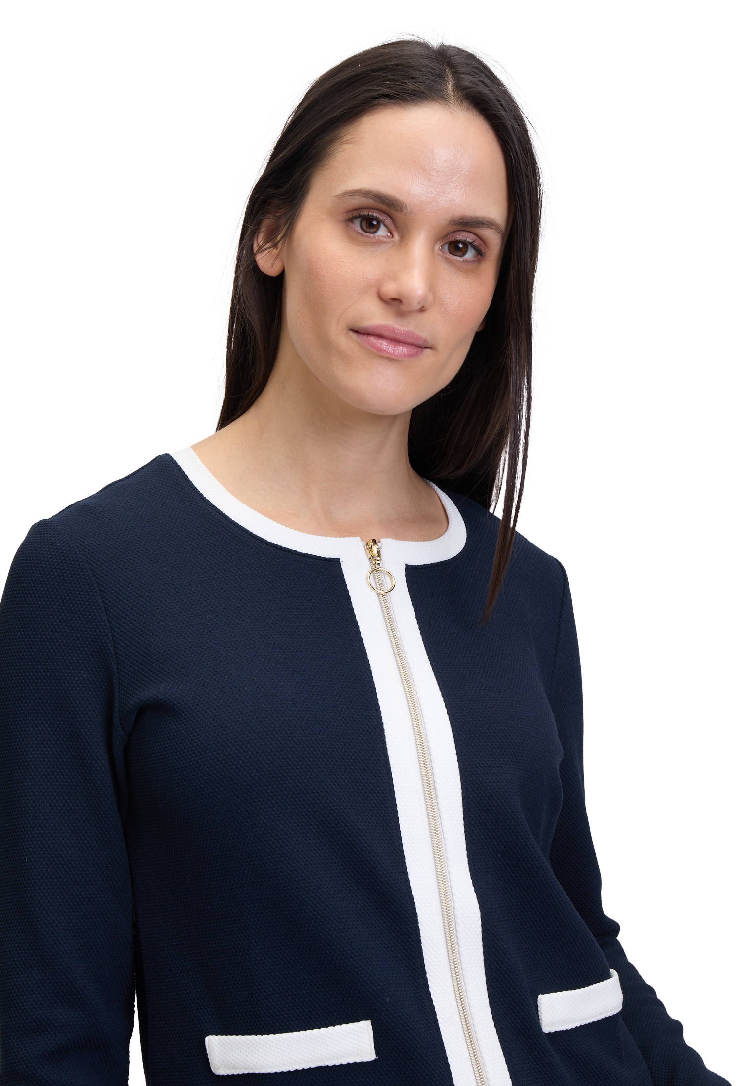 Betty Barclay Sweatjacke »Betty Barclay Damen Shirtjacke mit Struktur«, Materialmix