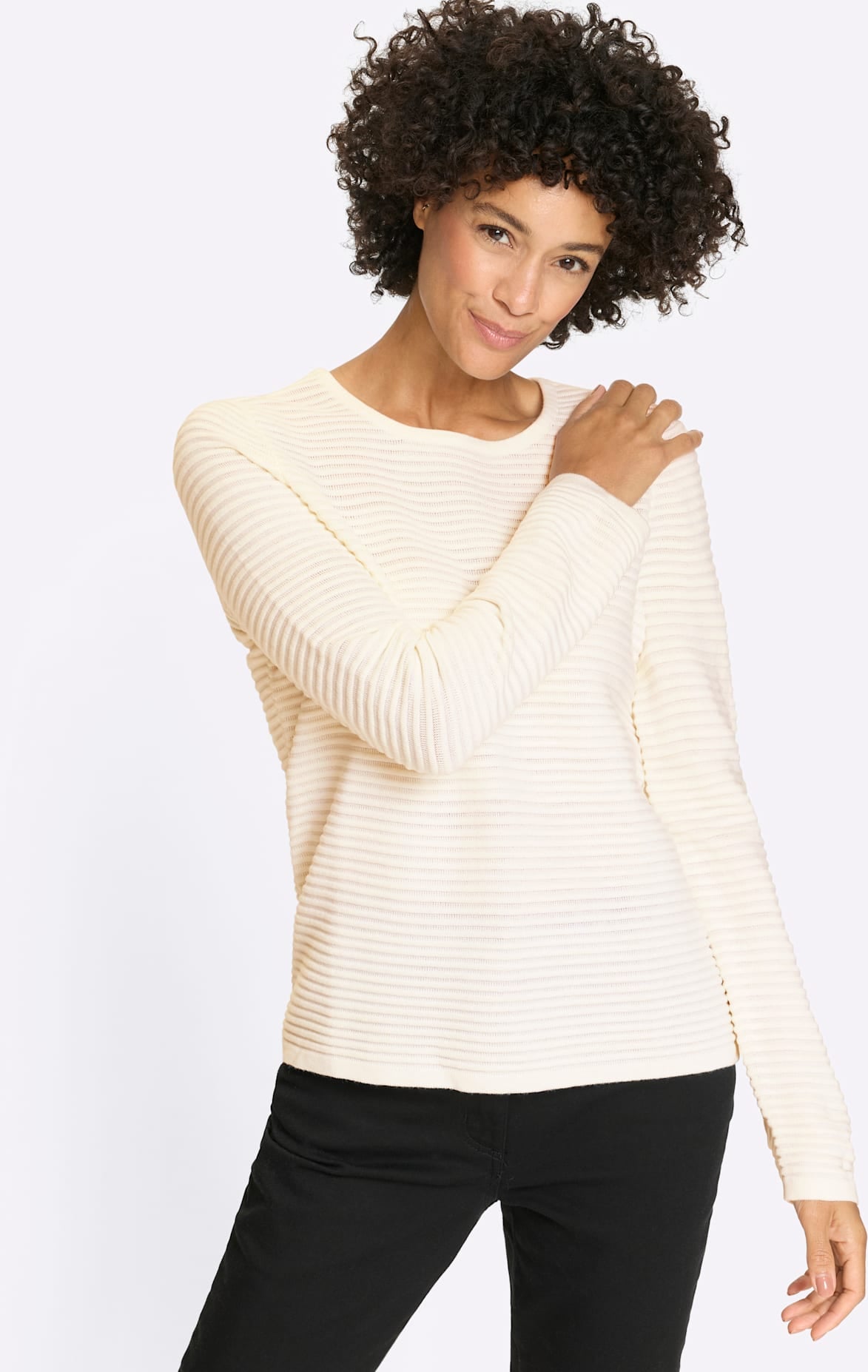 Rundhalspullover "Langarm-Pullover"