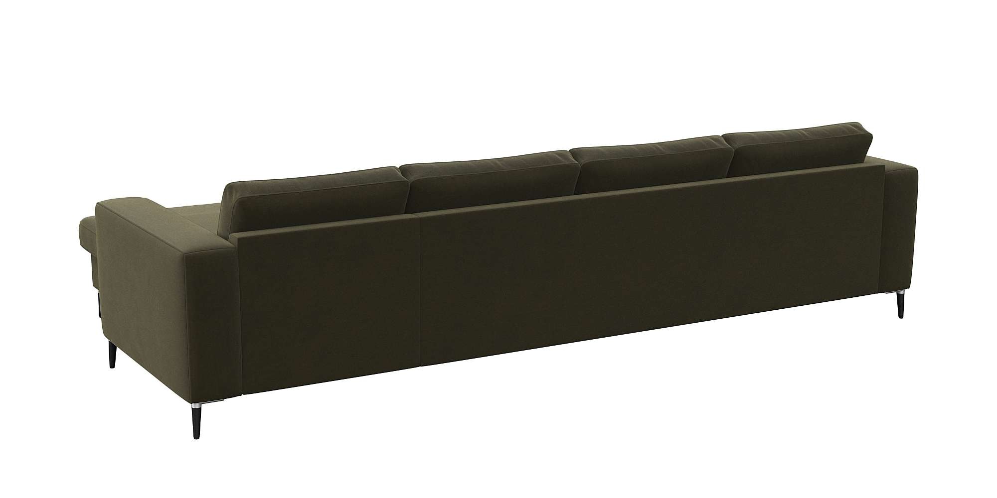 FLEXLUX Ecksofa »Fiore, super Sitzkomfort durch Kaltschaum im Sitz, L-Form«, breite Armlehnen, Füße Alu+schwarz
