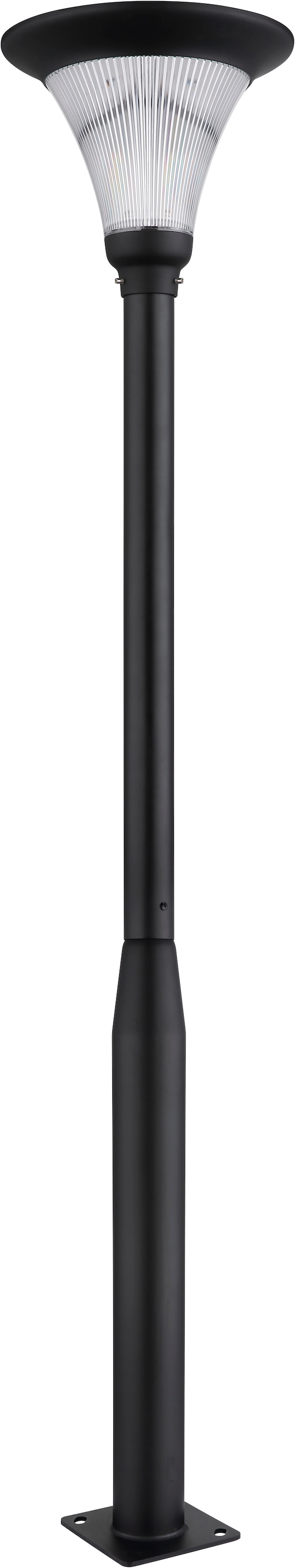 GLOBO LIGHTING LED Solarleuchte »SOLARLEUCHTE ALUMINIUM DRUCKGUSS GRAU, 1XLED« LED-Modul 1 Stk. warmweiß - kaltweiß