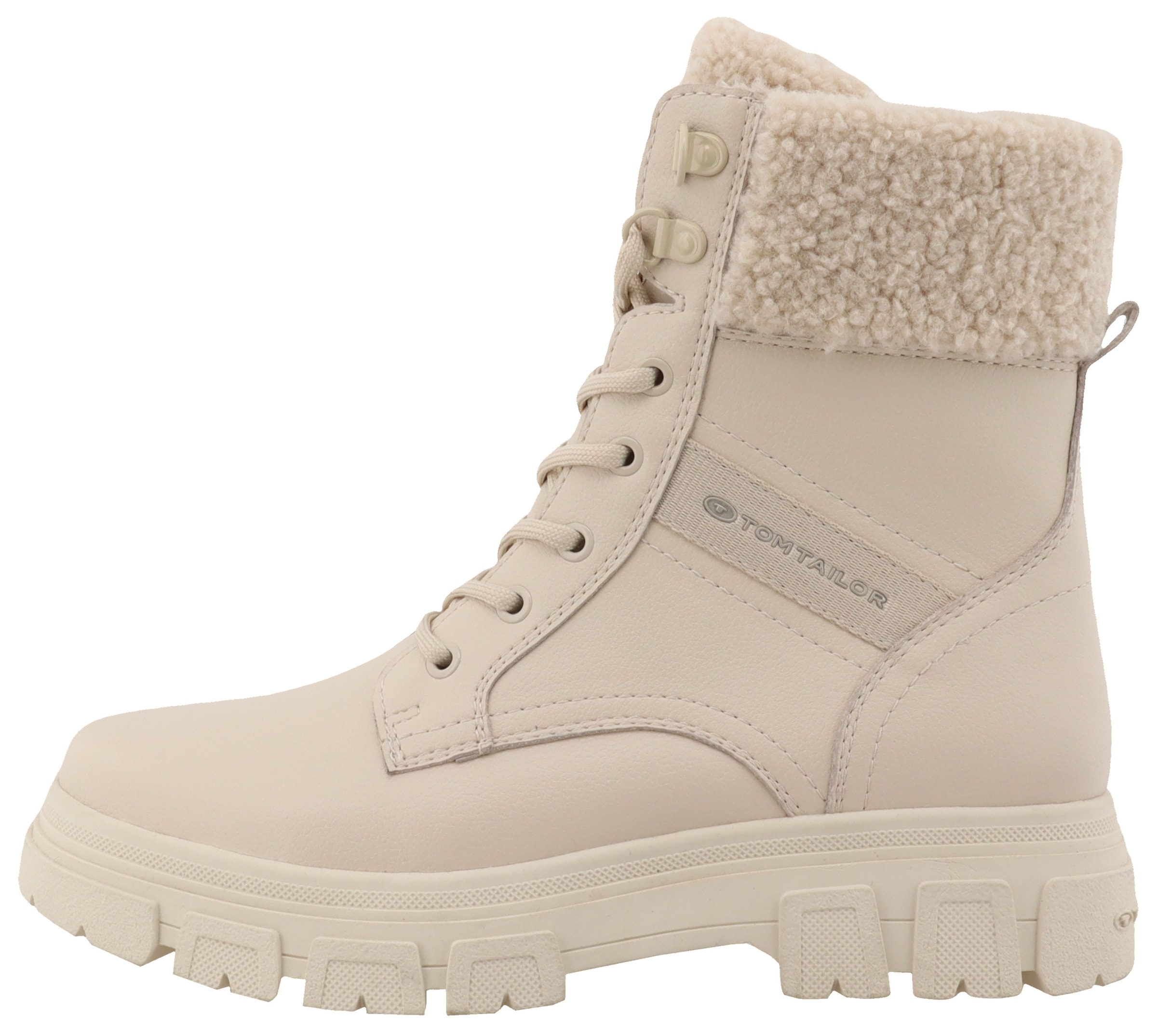 TOM TAILOR Winterboots, Blockabsatz, Schnürboots, mit Innenreißverschluss, Weite G