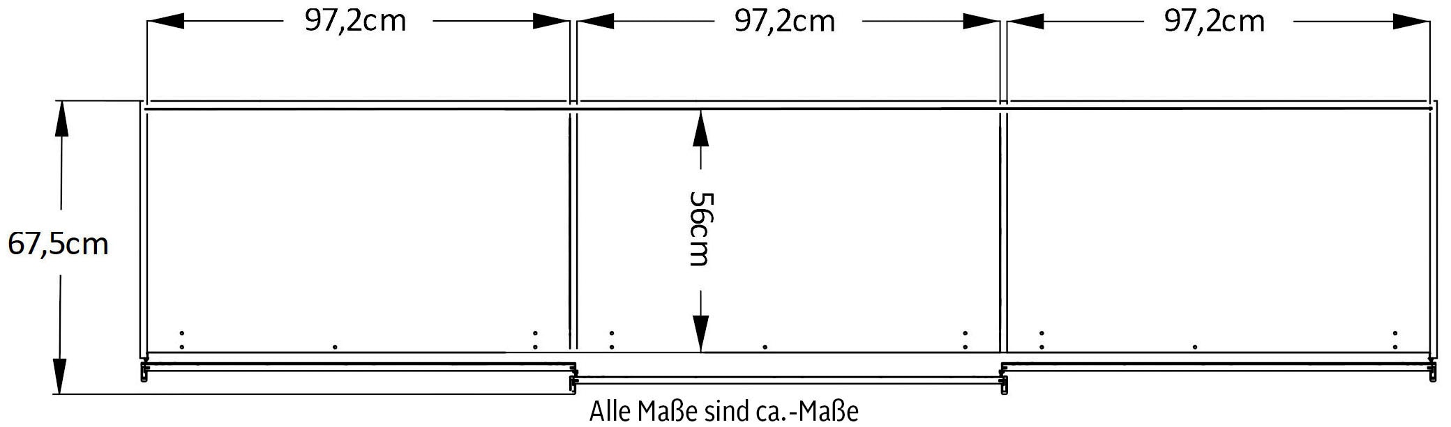 STAUD Schwebetürenschrank »Sinfonie Plus, edles Design in hochwertiger Qualität, Made in Germany«, Mit Spiegeltür und vier verschiedenen Ausstattungsvarianten