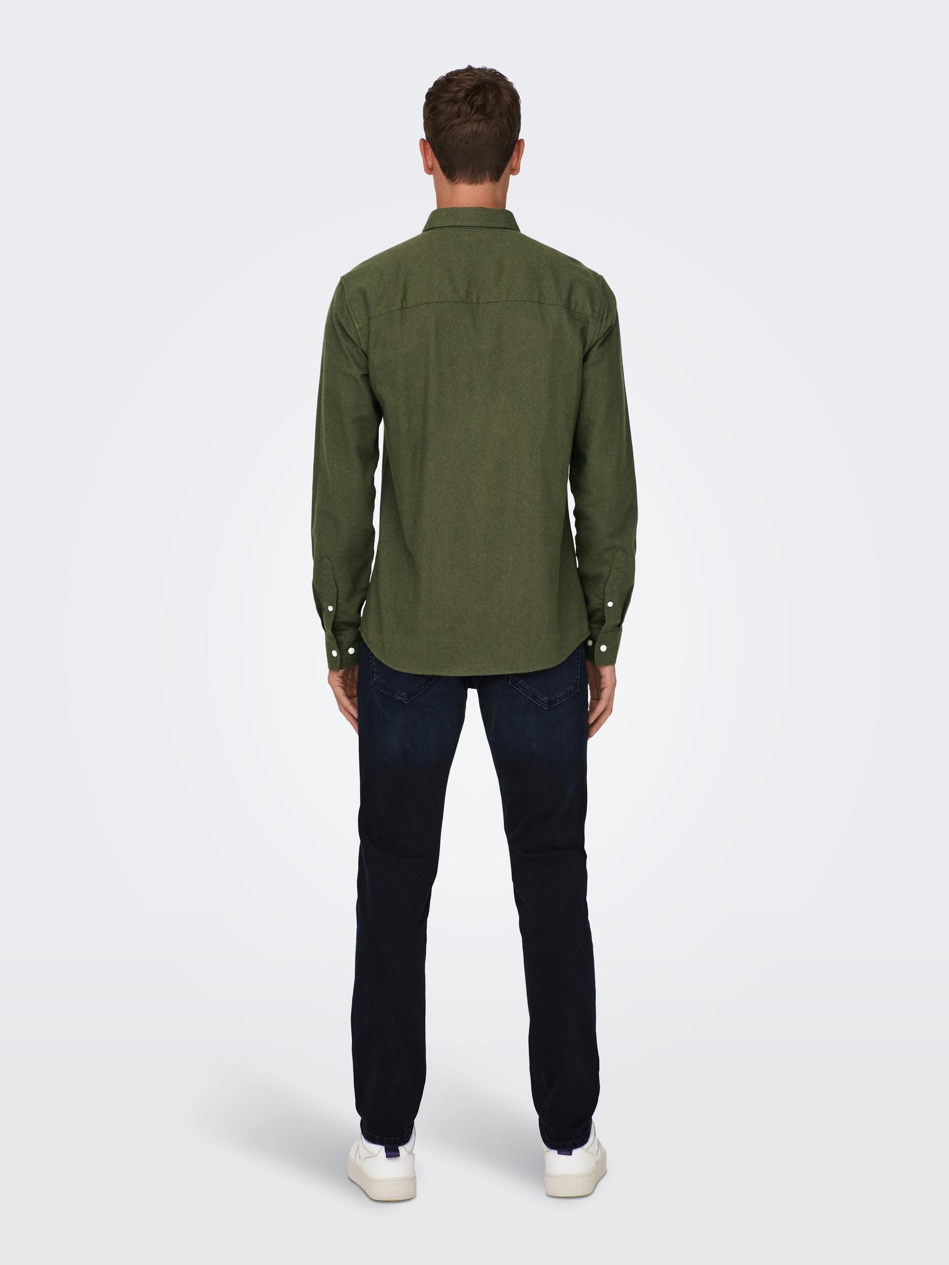 ONLY & SONS Langarmhemd »ONSGUDMUND SLIM 1-PKT SOLID SHIRT NOOS«