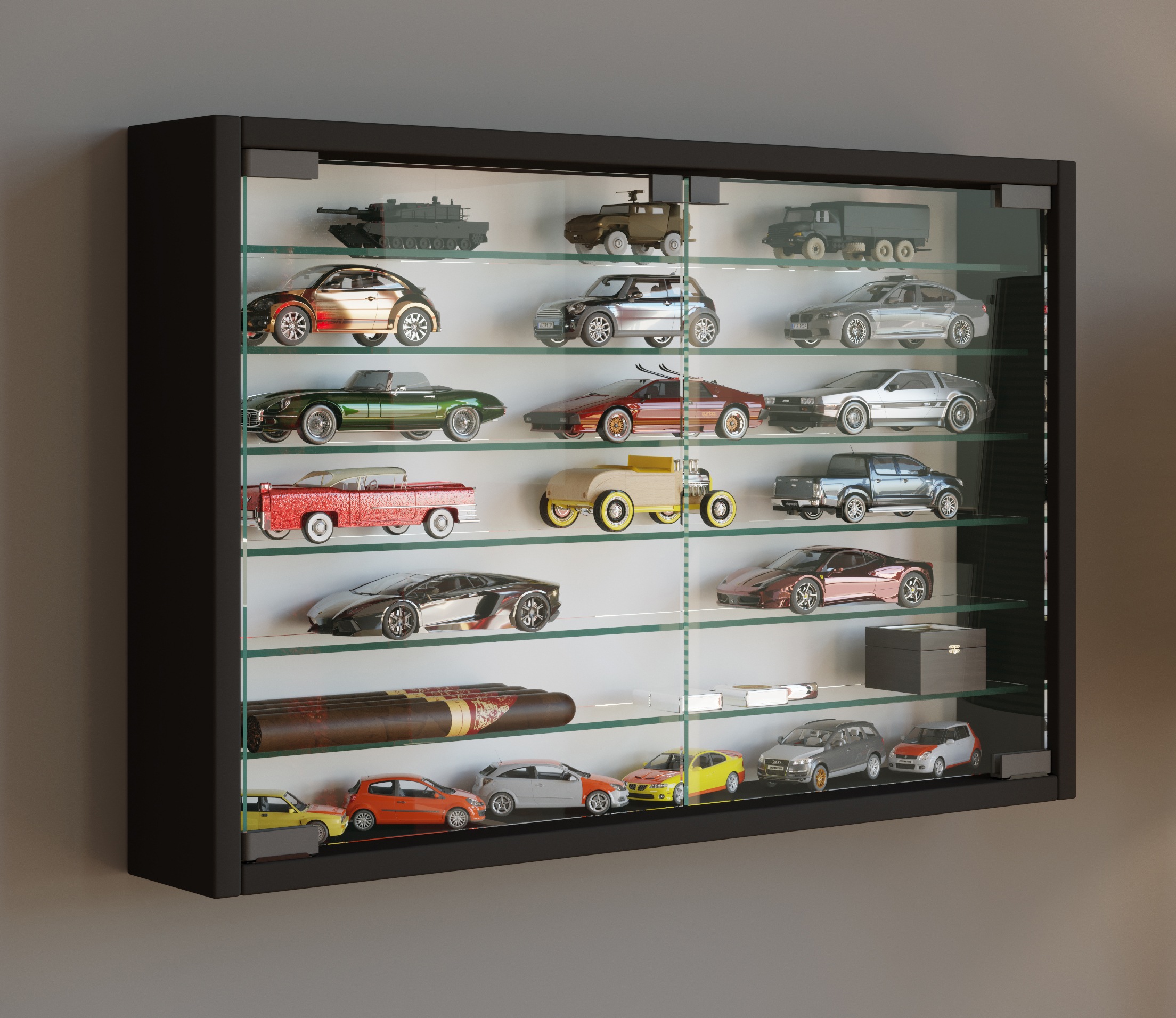 VCM Wandregal »Hängevitrine Wandvitrine Sammel Deko Mandosa XL«