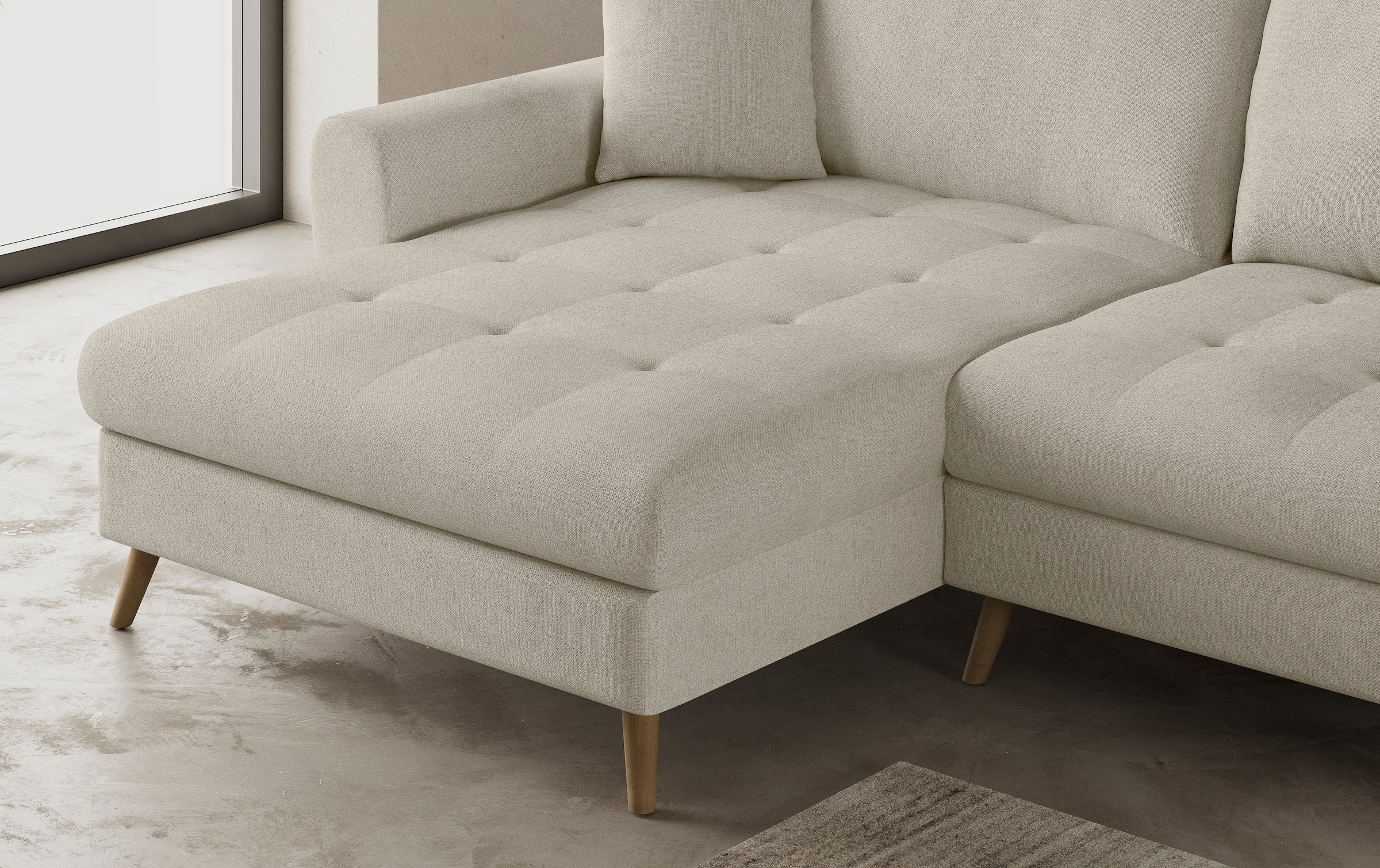 Mr. Couch Ecksofa »Blackburn II, L-Form«, Mit Kaltschaumpolsterung bis 140 kg belastbar