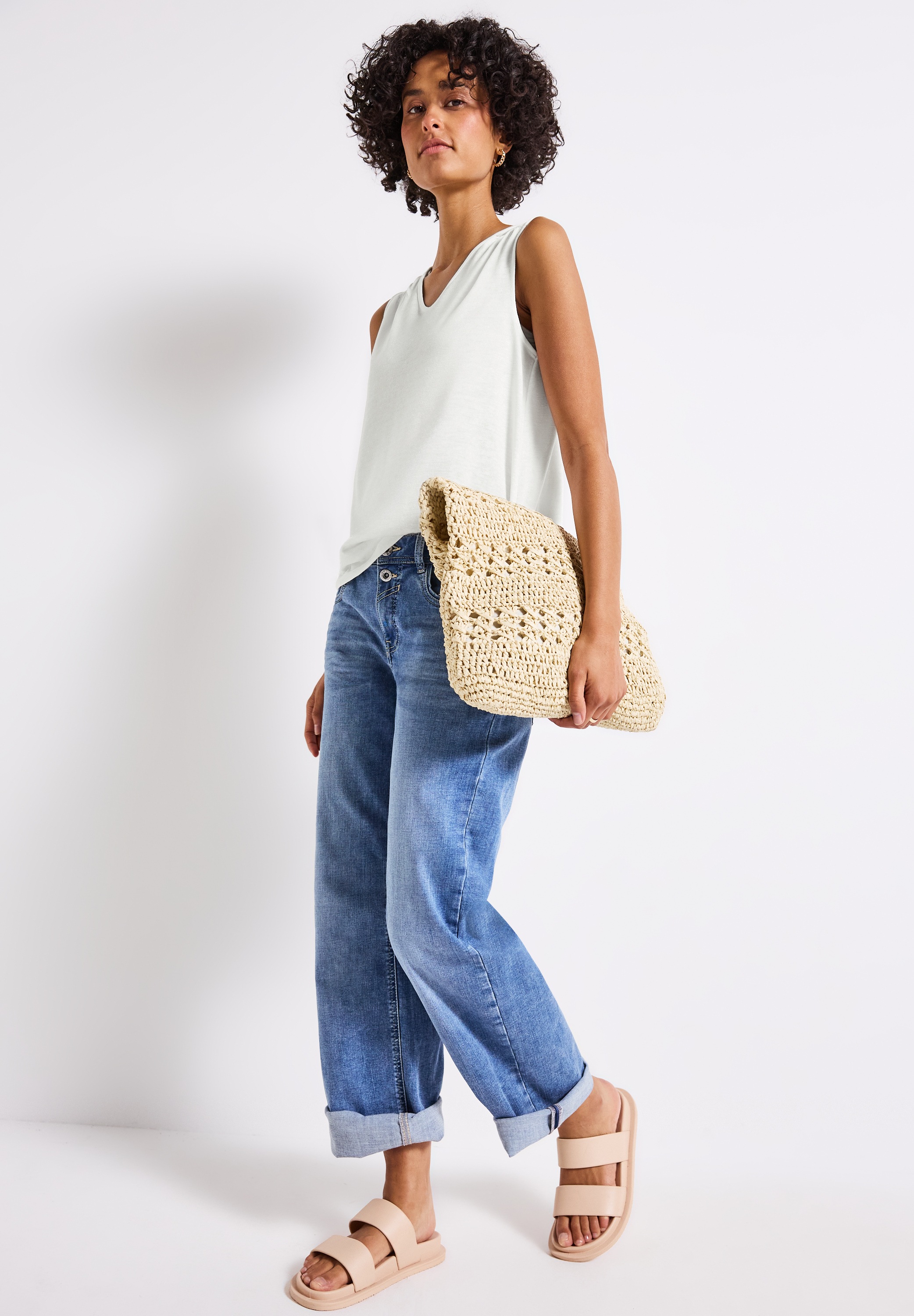 STREET ONE Shirttop, mit Spitze