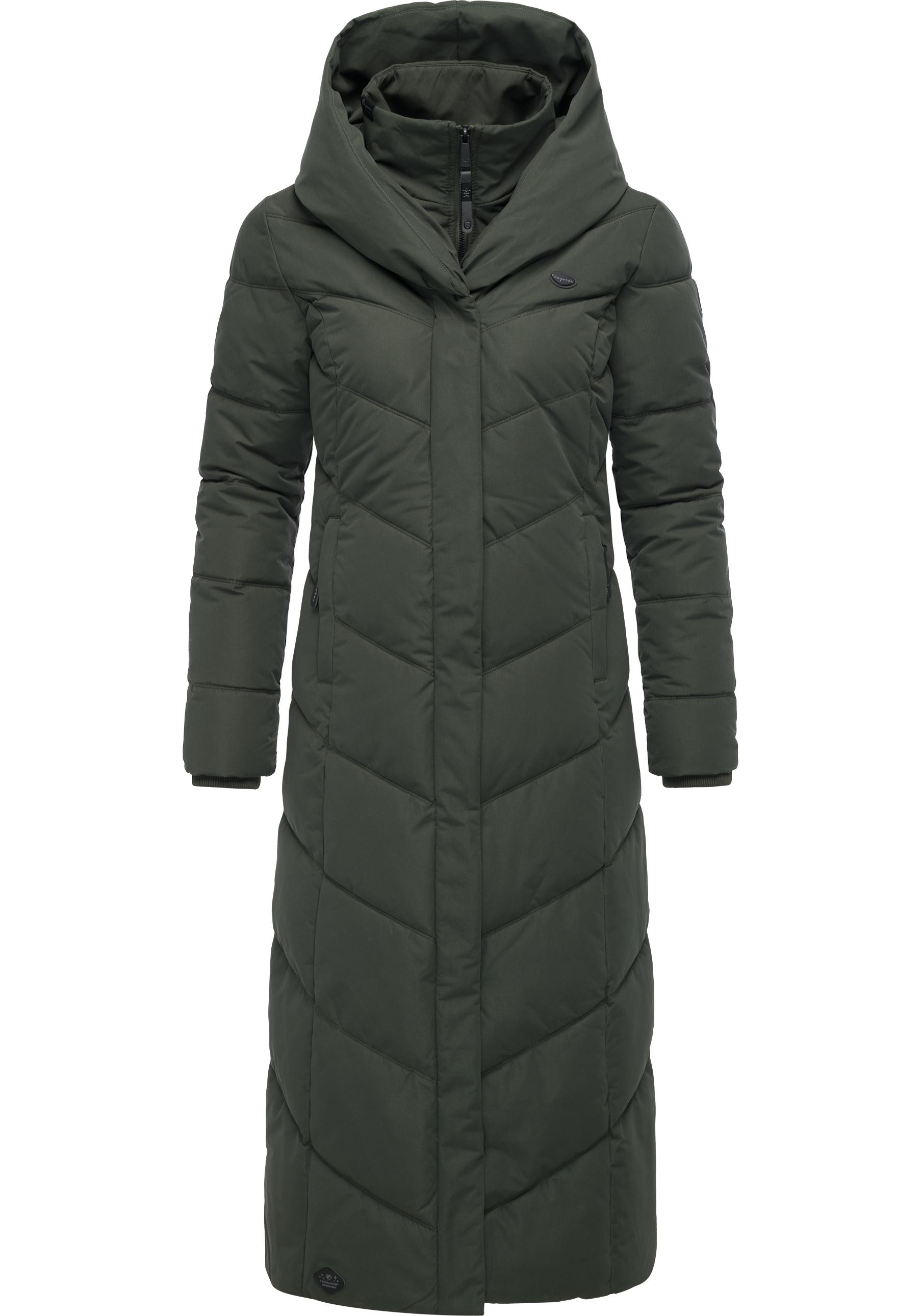 Ragwear Steppmantel "Natalka Extralong" Gesteppter Damen Mantel mit Kapuze günstig online kaufen