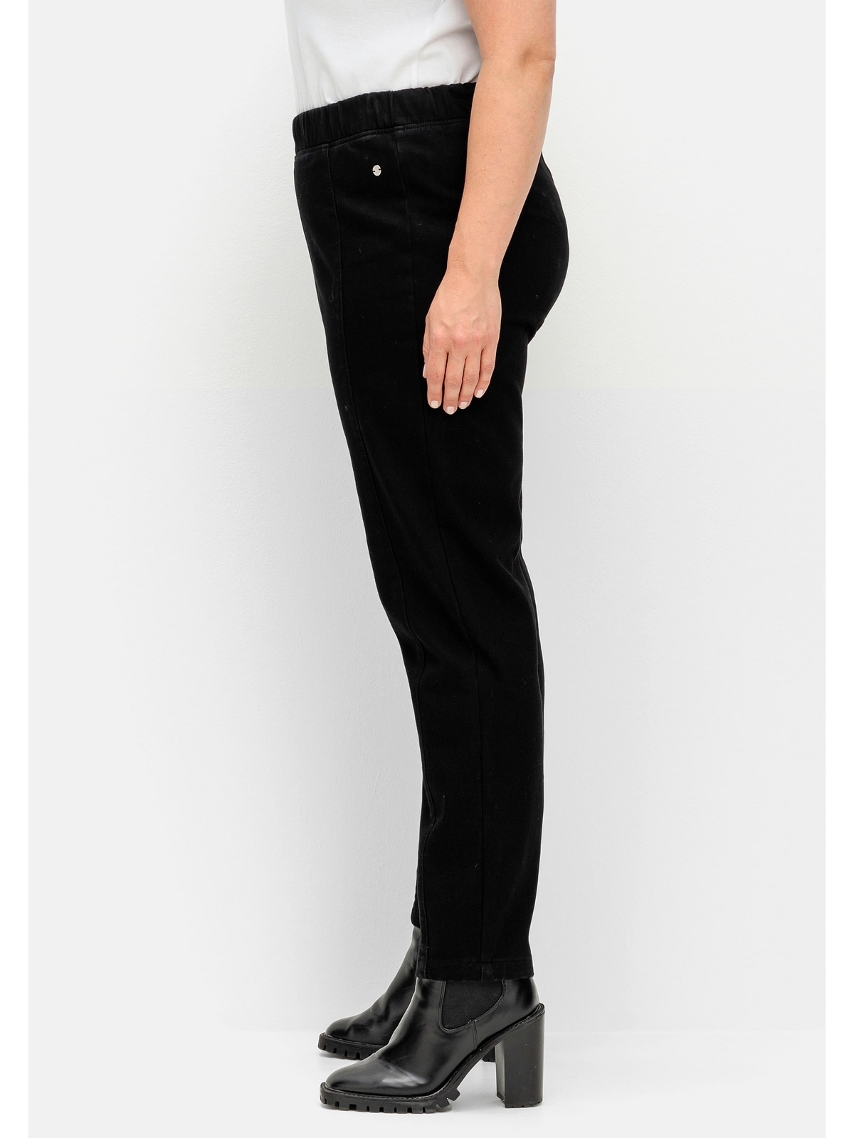 Sheego Stretch-Hose »Große Größen«, mit Gummibund, innen kuschelig angeraut  für bestellen | BAUR