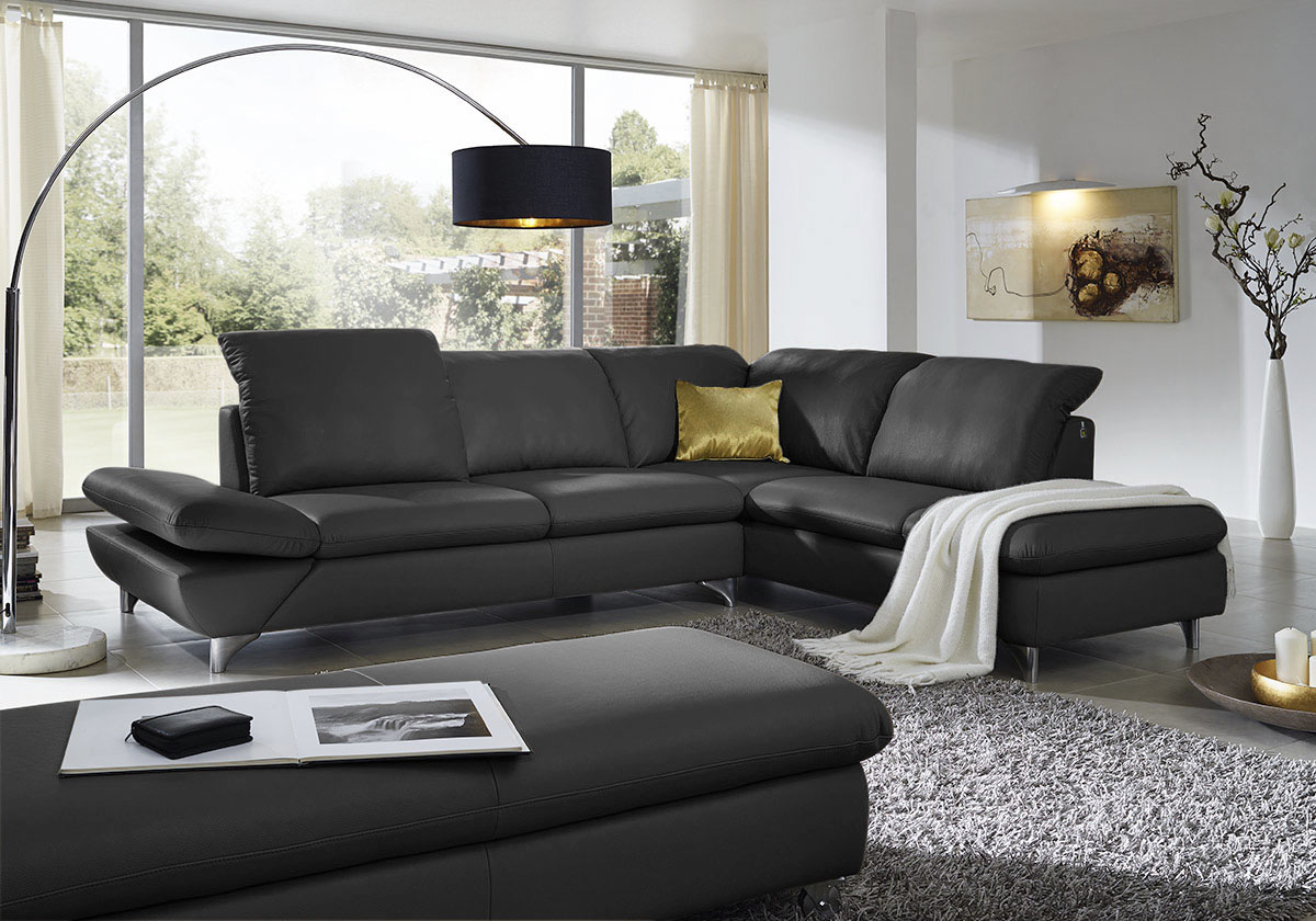 W.SCHILLIG Ecksofa "Taoo, elegant und zeitlos, bequem, L-Form, Breite 296cm" mit Sitziefenverstellung & Kopfteilverstellung