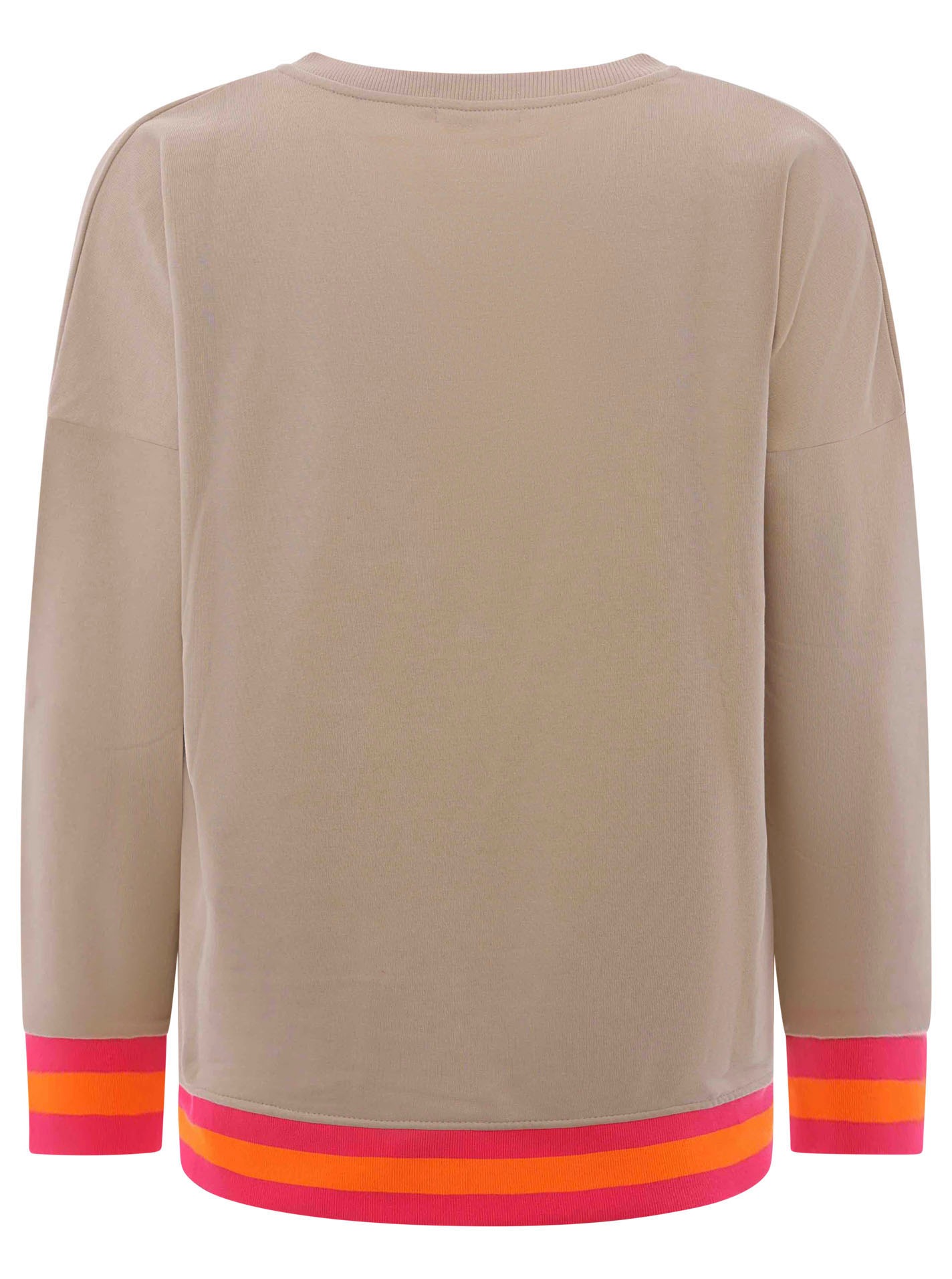 Zwillingsherz Sweatshirt, V-Ausschnitt, Langarm, Stickerei, hinten etwas lä günstig online kaufen
