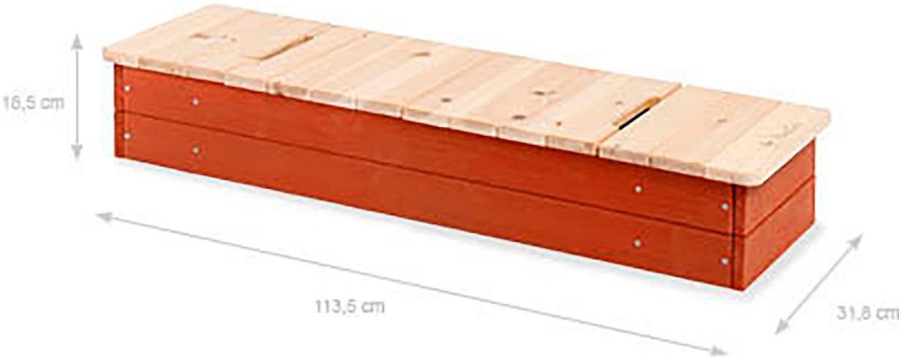 Pinolino® Sandkasten »Hedda, rot/natur«