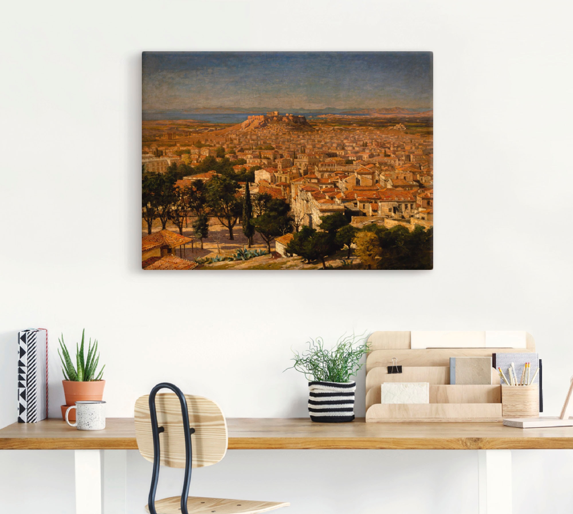 Artland Leinwandbild »Blick auf Athen mit der Akropolis.«, Griechenland, (1 St.), auf Keilrahmen gespannt