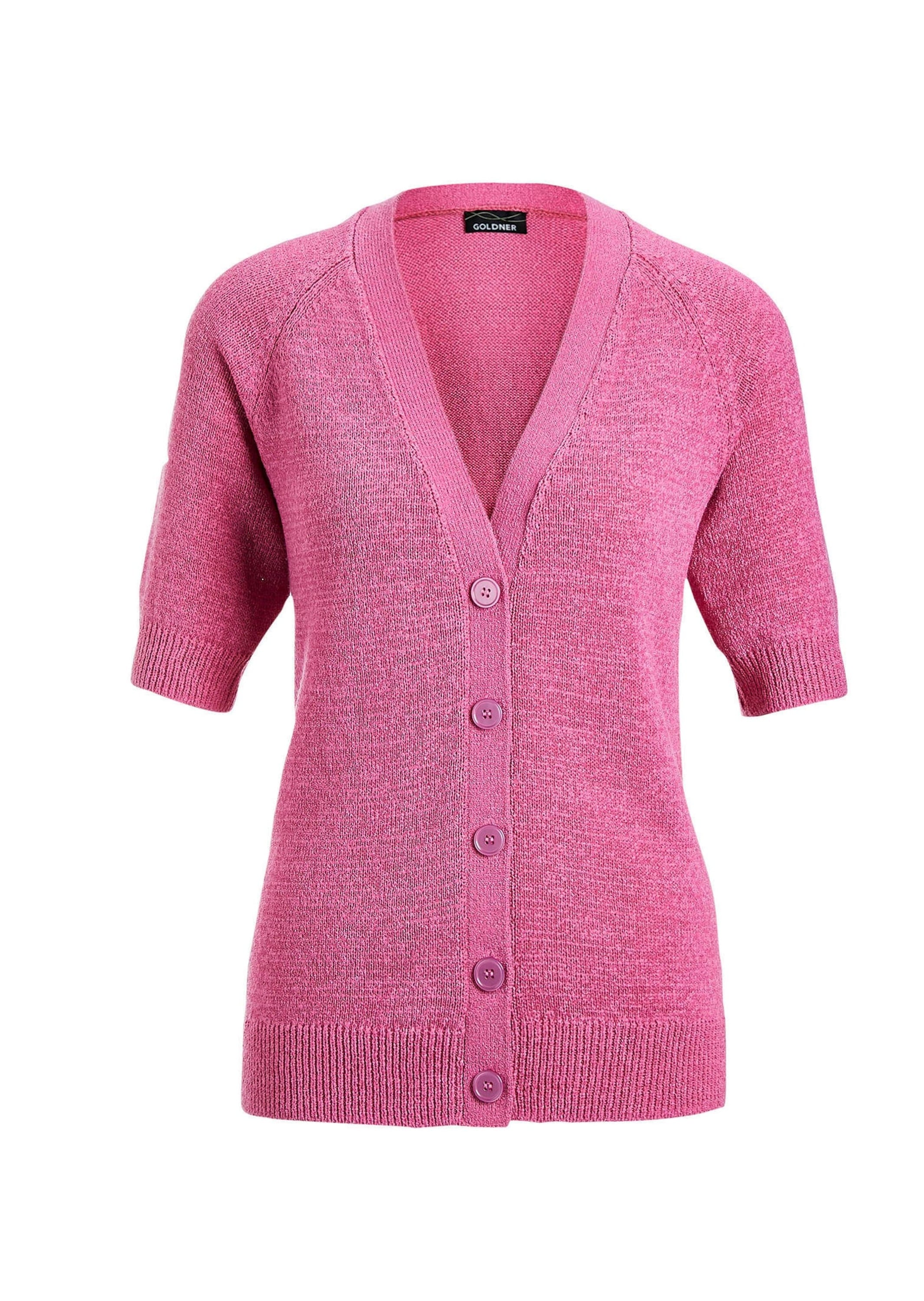 GOLDNER "Damen Cardigan in Pink, Halbarm" Tonale Knöpfe