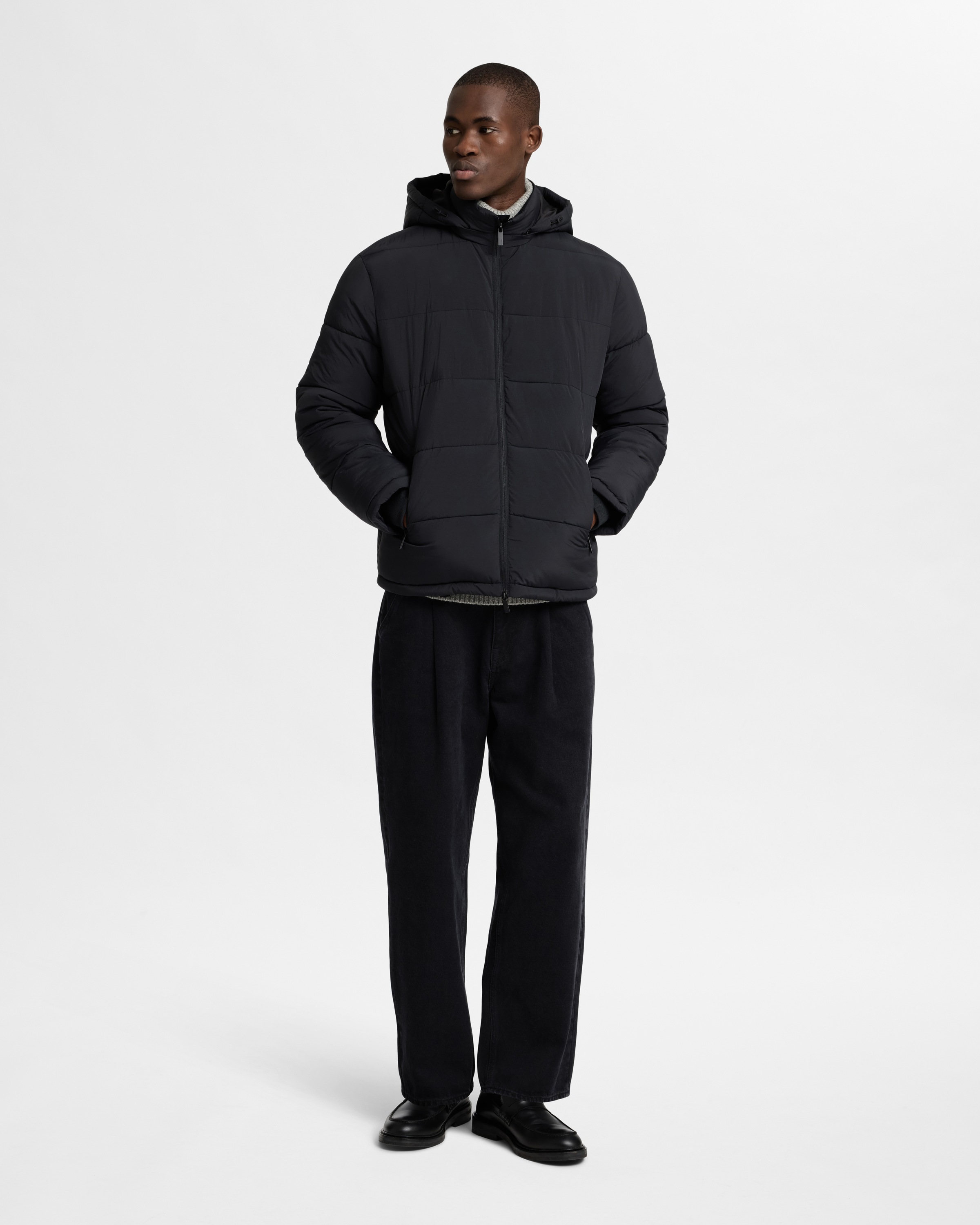 SELECTED HOMME Outdoorjacke »SLHCOOPER PUFFER JKT NOOS«, mit Kapuze