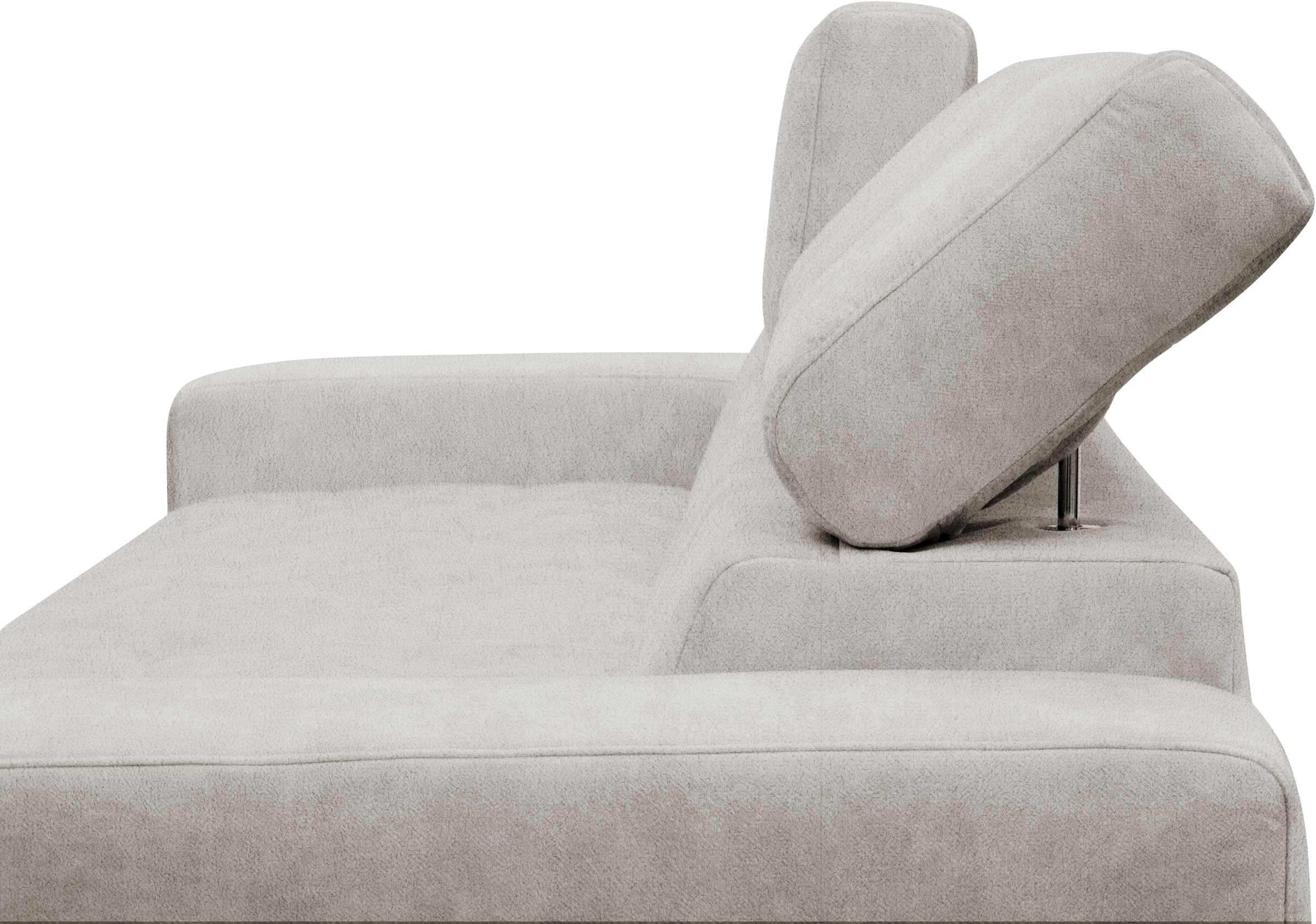 OTTO home Ecksofa »Greevy 248 x 172 cm mit Steppungen, für gängige Saugroboter geeignet« Kopfteile verstellbar, aus pflegeleichtem, weichem Luxus-Microfaser