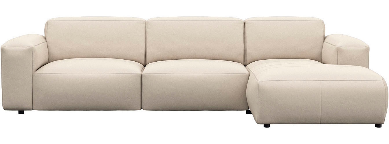 FLEXLUX Ecksofa »Lucera bequem und komfortabel durch hochwertigen Sitzaufbau, L.Form«, modern & anschmiegsam, Kaltschaum, Stahl-Wellenunterfederung