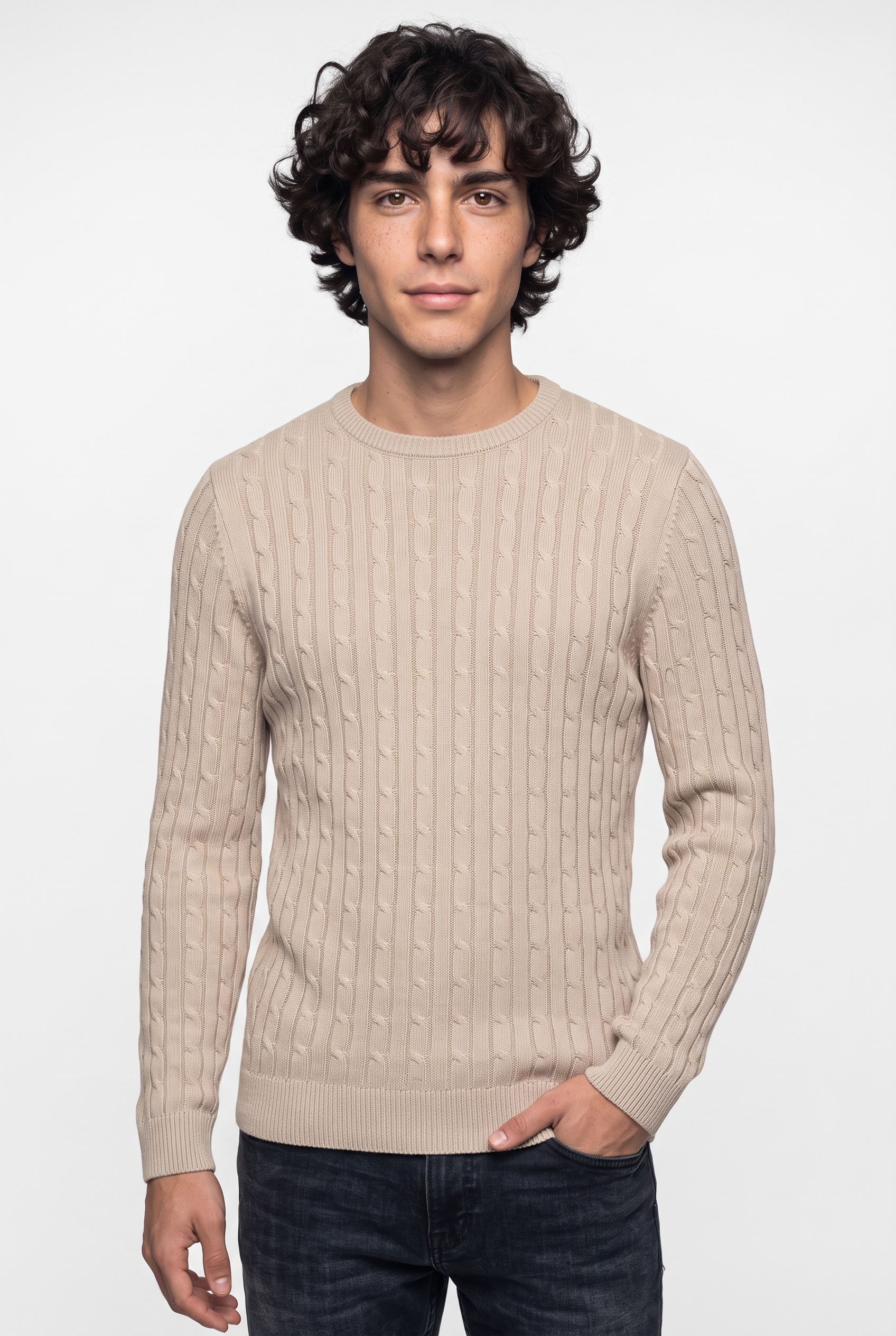Blend Rundhalspullover "BHCURT PULLOVER" Baumwolle, regular fit