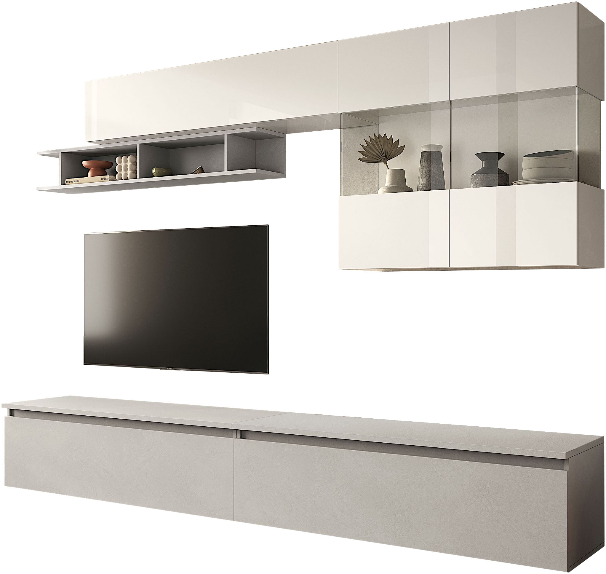 INOSIGN Wohnwand "INFINITY, 5tlg. Breite 276 cm, moderne Mediawand" 5 Stk. günstig online kaufen