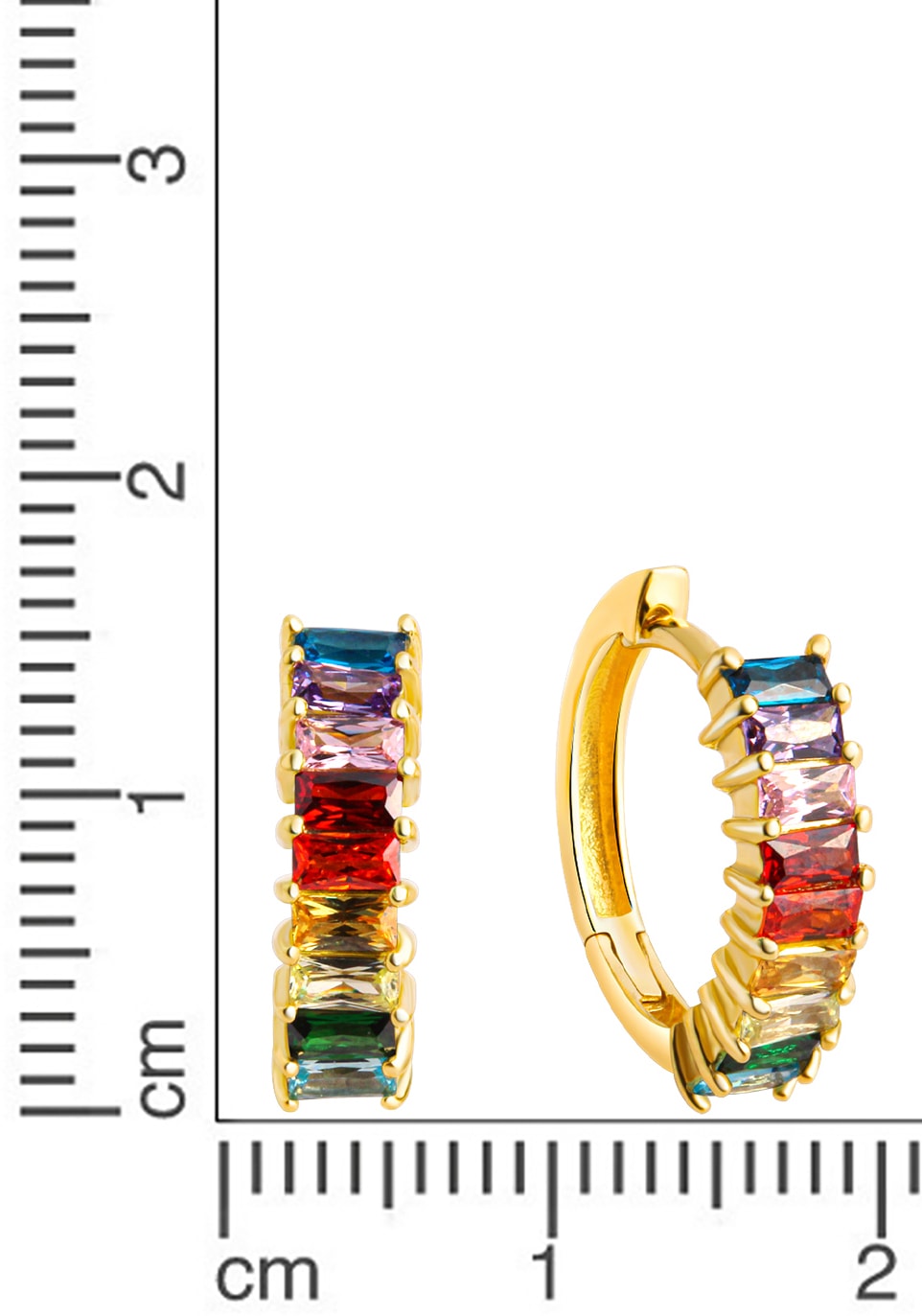 Firetti Paar Creolen »Schmuck Geschenk Silber 925 multi«, mit Zirkonia (synth.)
