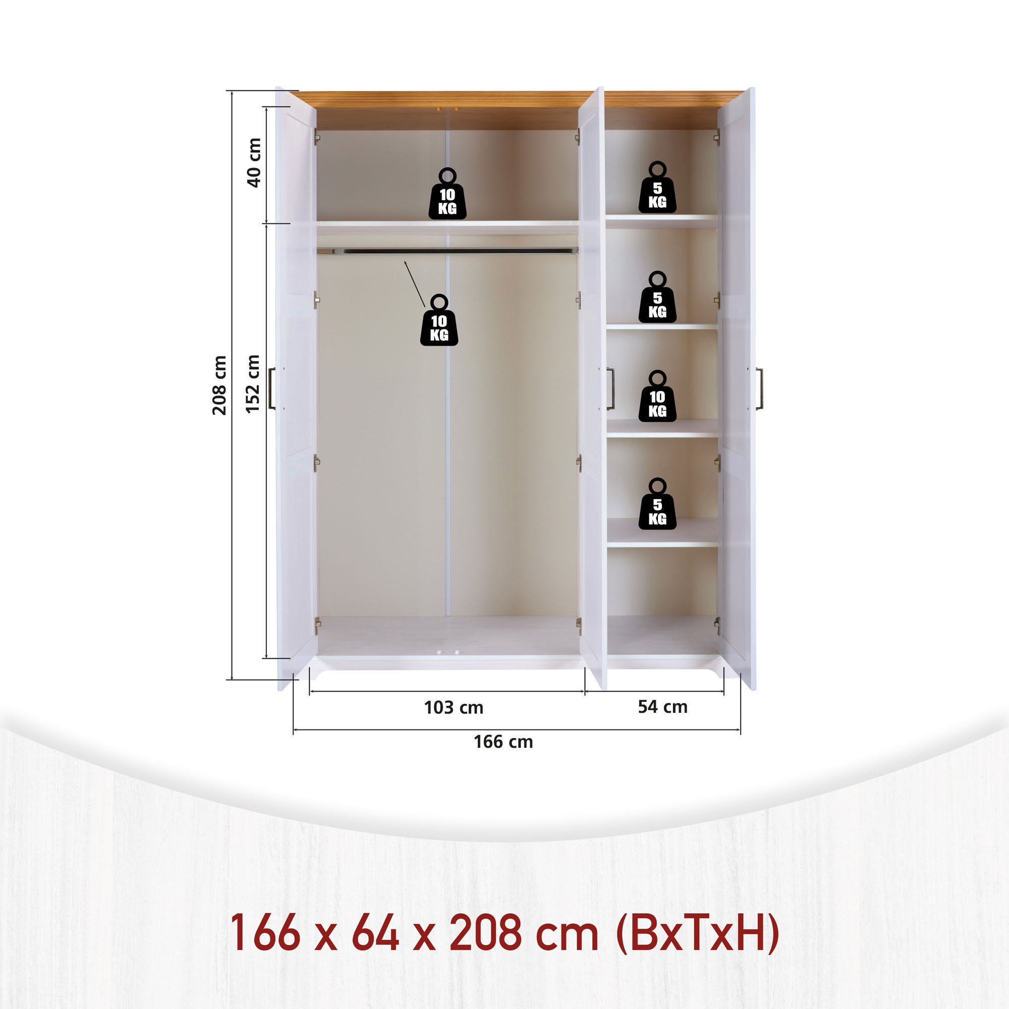 Inter Link Drehtürenschrank »Kleiderschrank Maluno« 1 Stk. tlg.