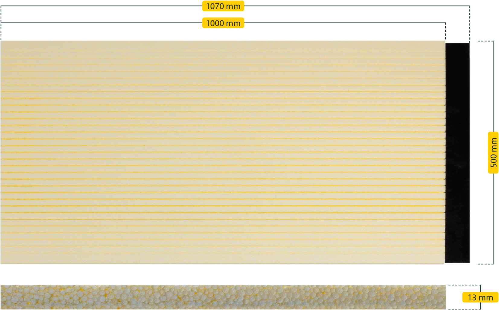SCHELLENBERG Rollladenkastendämmung »einteilig, 100 x 50 x 1,3 cm«, Thermoisolierung für Rollläden, Wärmedämmung