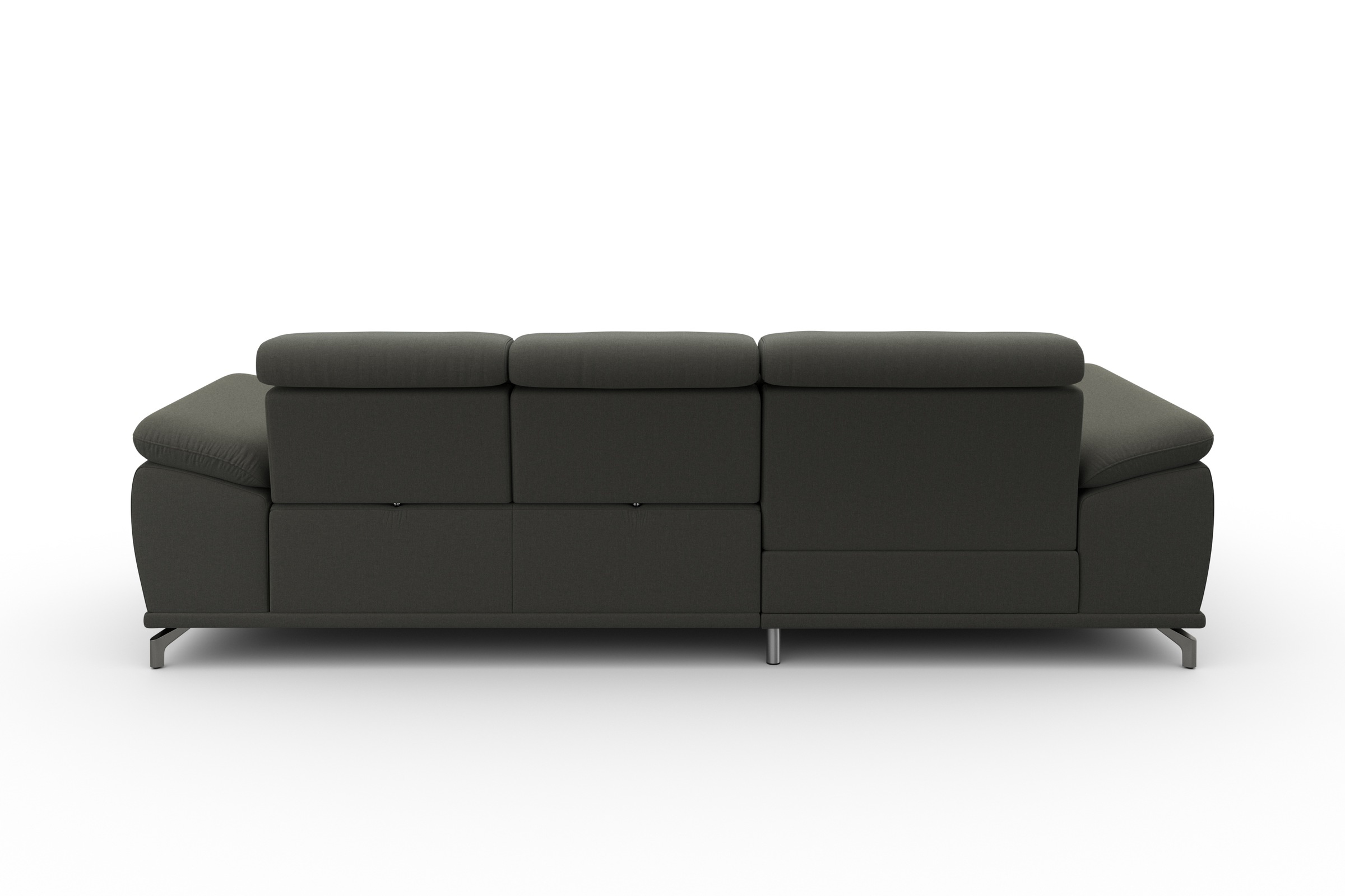 sit&more Ecksofa »Cabrio L-Form, mit Sitztiefenverstellung, Arm- und Kopfteilverstellung«, 2 Nierenkissen, Federkern, optional Bettfunktion und Stauraum
