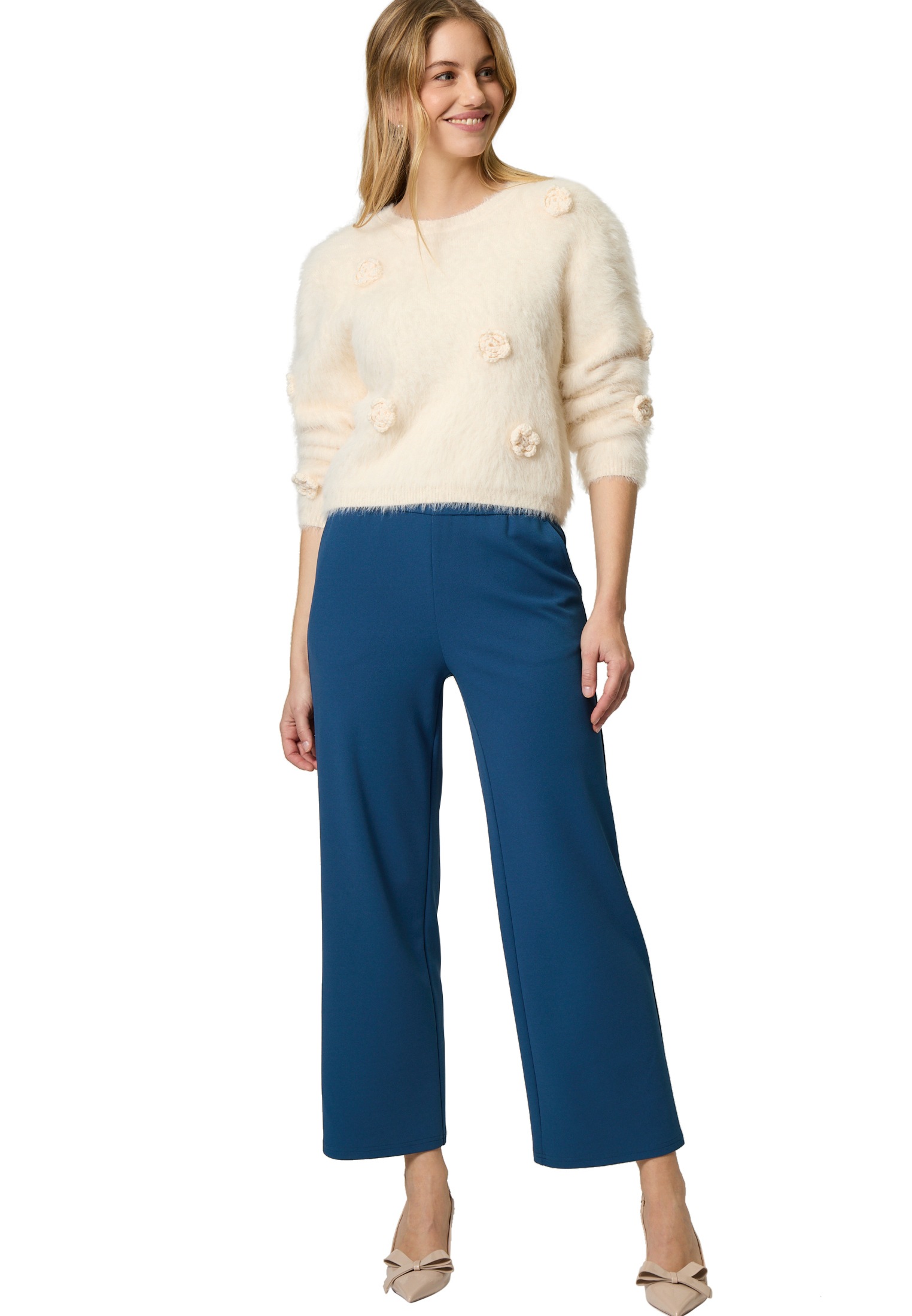 Zero Stoffhose »zero Hose Wide Leg Gummibund 28 Inch«, Plain/ohne Details