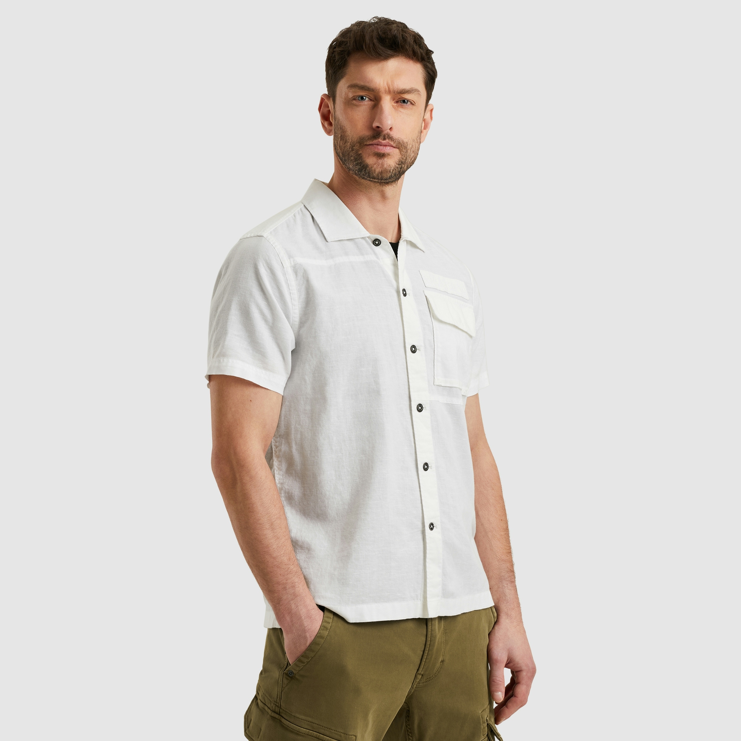 PME LEGEND Kurzarmhemd "Short Sleeve Shirt Ctn linen", mit Leinenstruktur günstig online kaufen