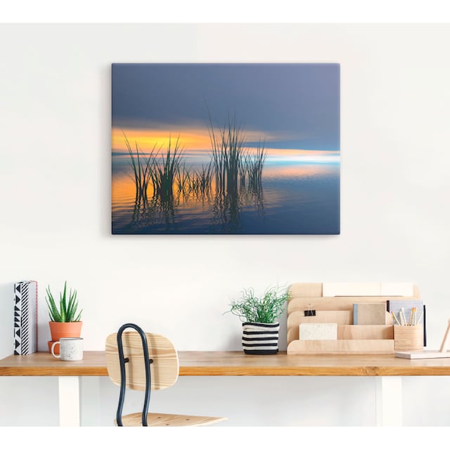 Artland Wandbild »Sonnenuntergang III«, Gewässer, (1 St.), als Alubild,  Leinwandbild, Wandaufkleber oder Poster in versch. Größen bestellen | BAUR