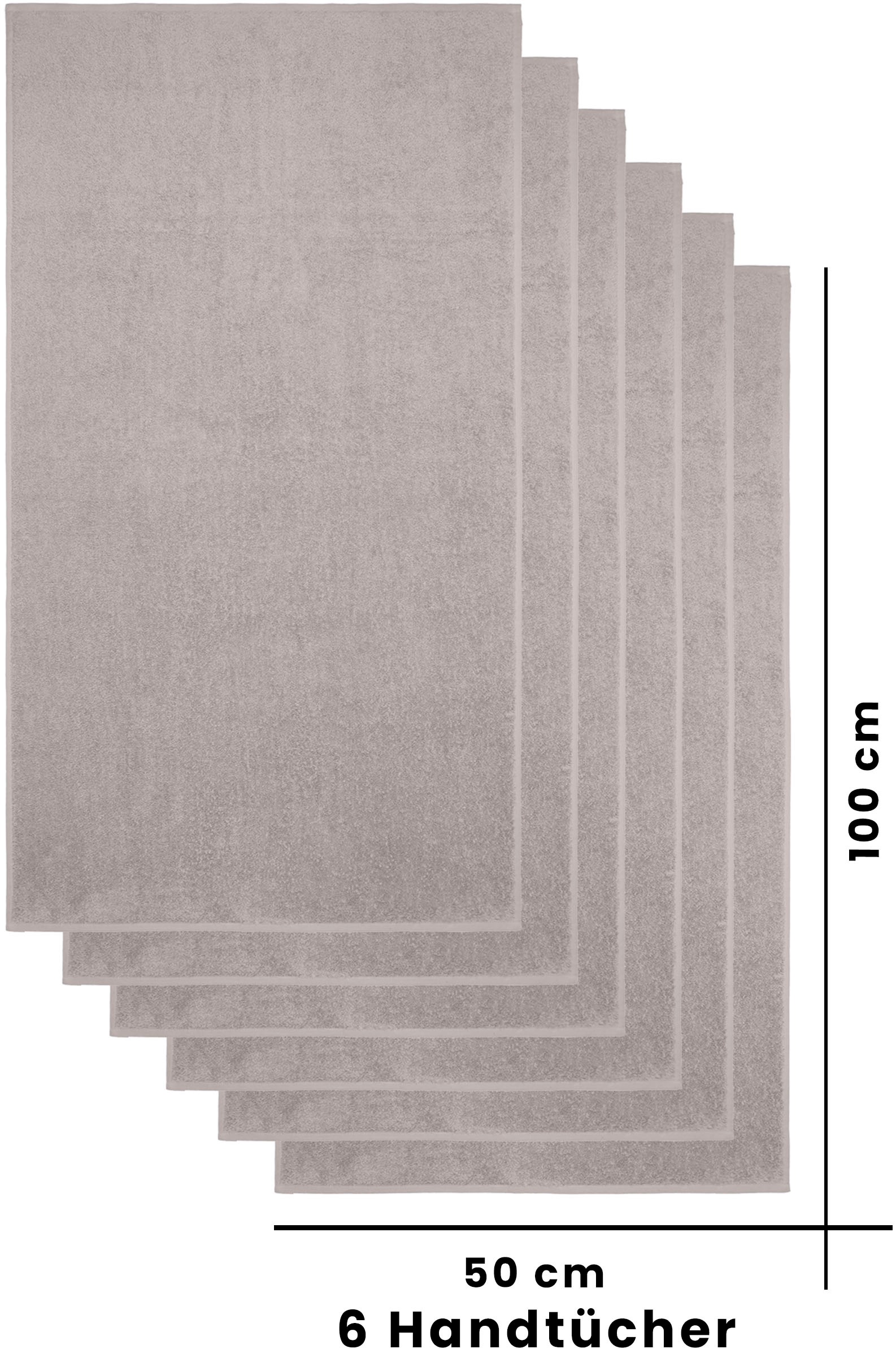 my home Handtücher "Handtuch Merida, 6 Handtücher (50x100cm)" kuschelig wei günstig online kaufen