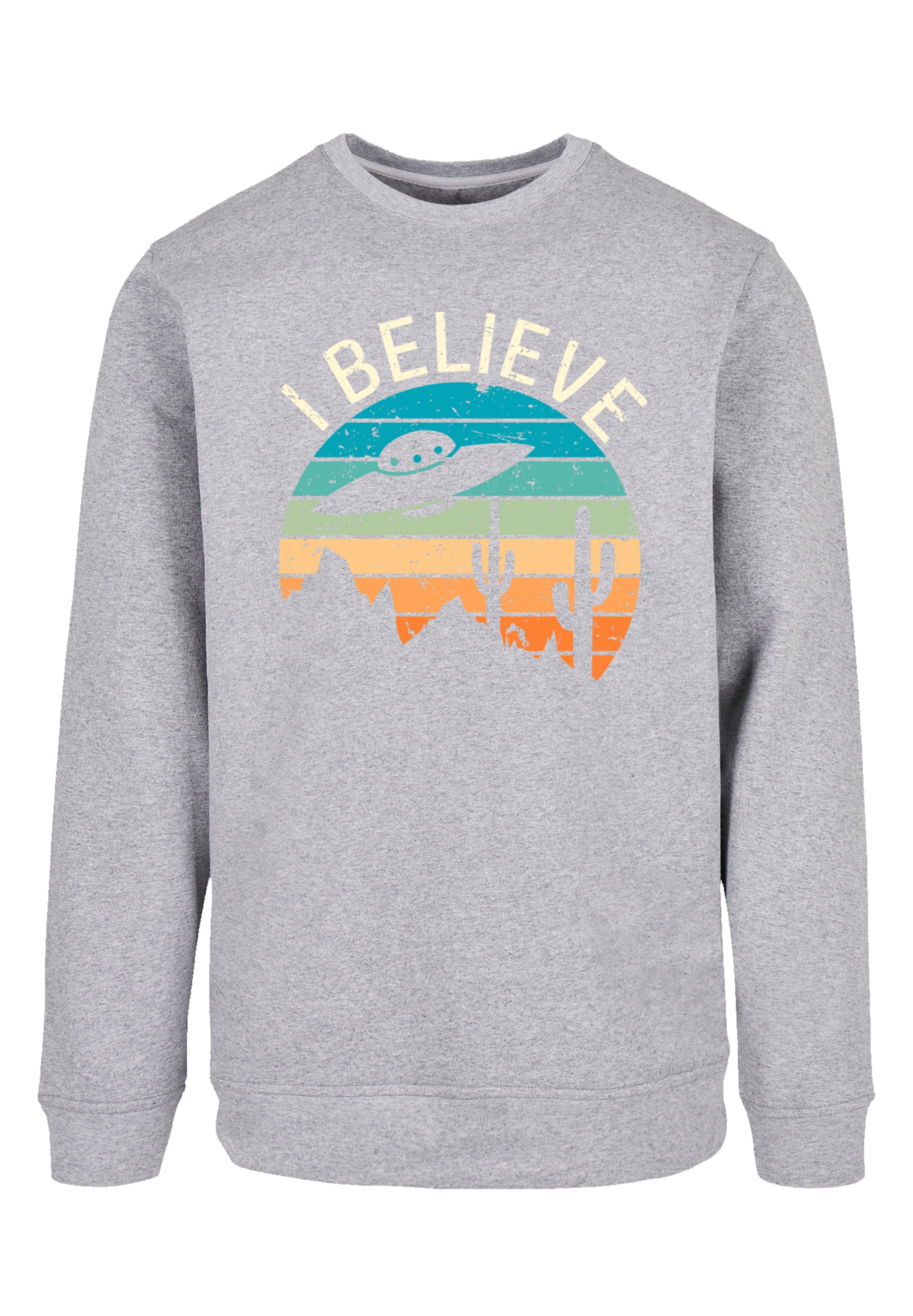 F4NT4STIC Sweatshirt »I Believe UFO Alien Sonnenuntergang«, Premium Qualität