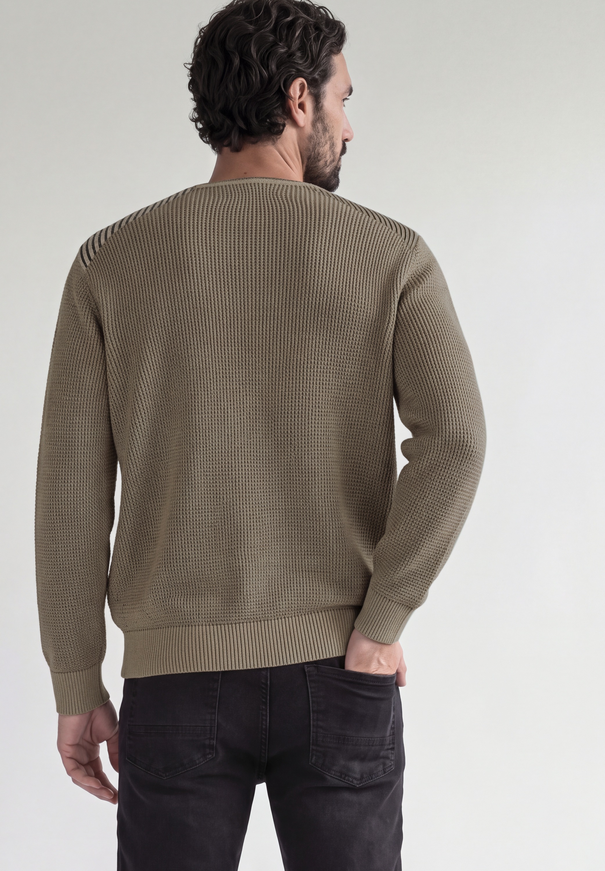 STREET ONE MEN Strickpullover aus reiner Baumwolle