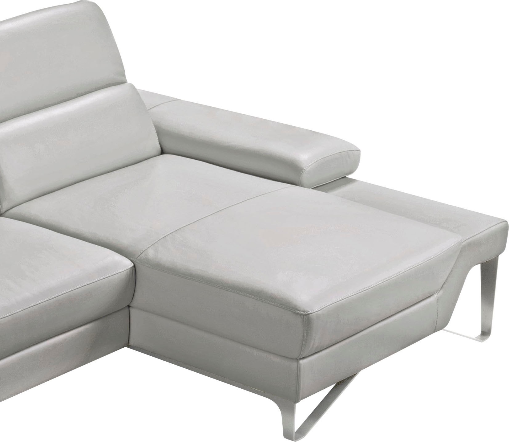Egoitaliano Ecksofa »Princess, elegantes Designsofa mit erstklassigem Sitzkomfort, L-Form«, mit Recamiere, inkl. Kopfteilverstellung, edle Designmetallfüße