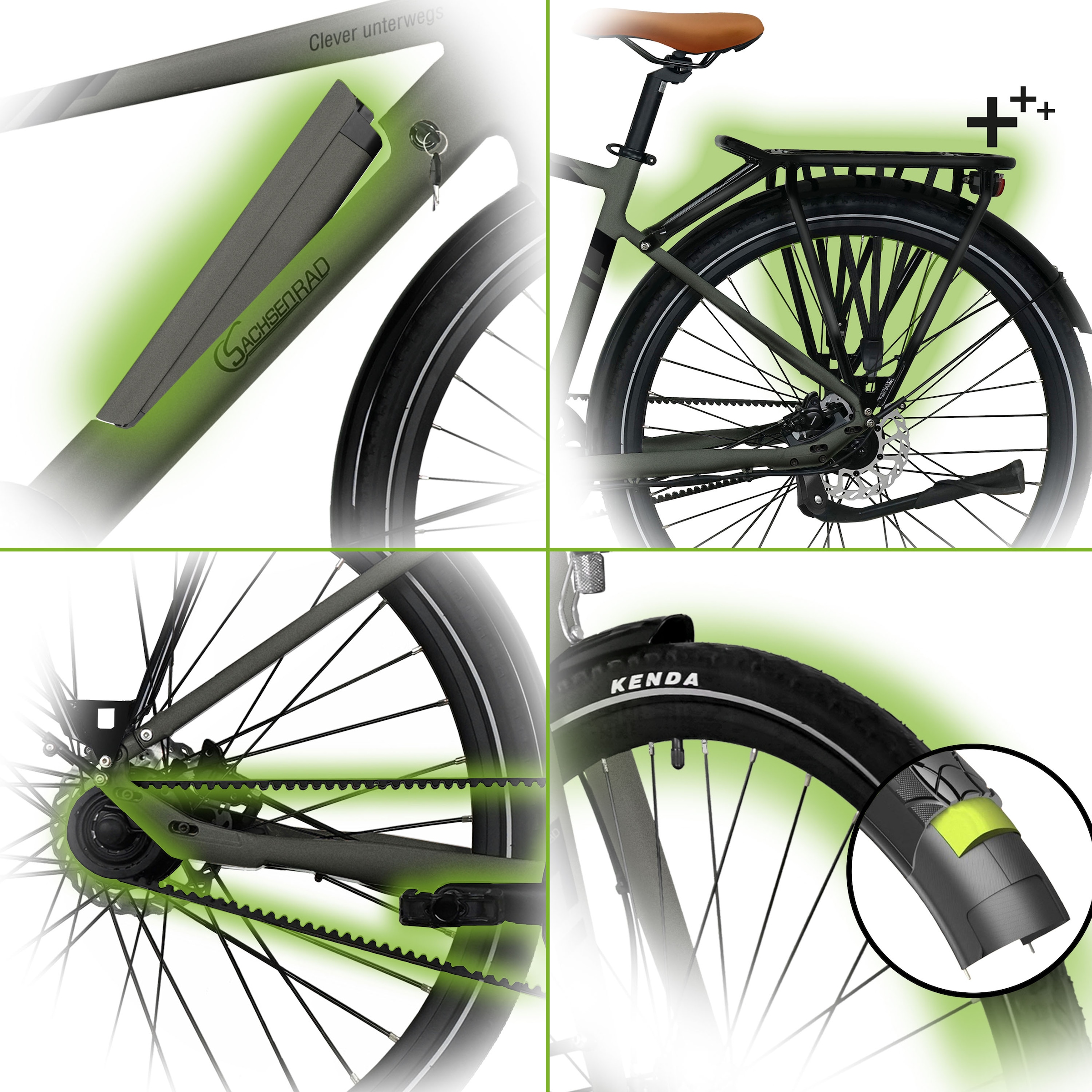 SachsenRad E-Bike »C3T«, 1 Gang, Shimano, keine, Heckmotor 250 W